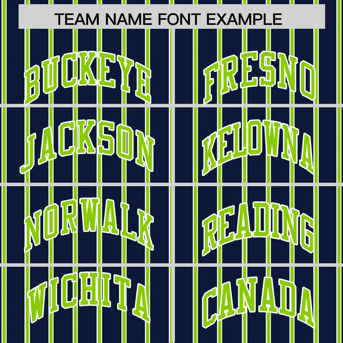 Custom Navy White-Neon Green Pinstripe Pattern Design Performance T-Shirt
