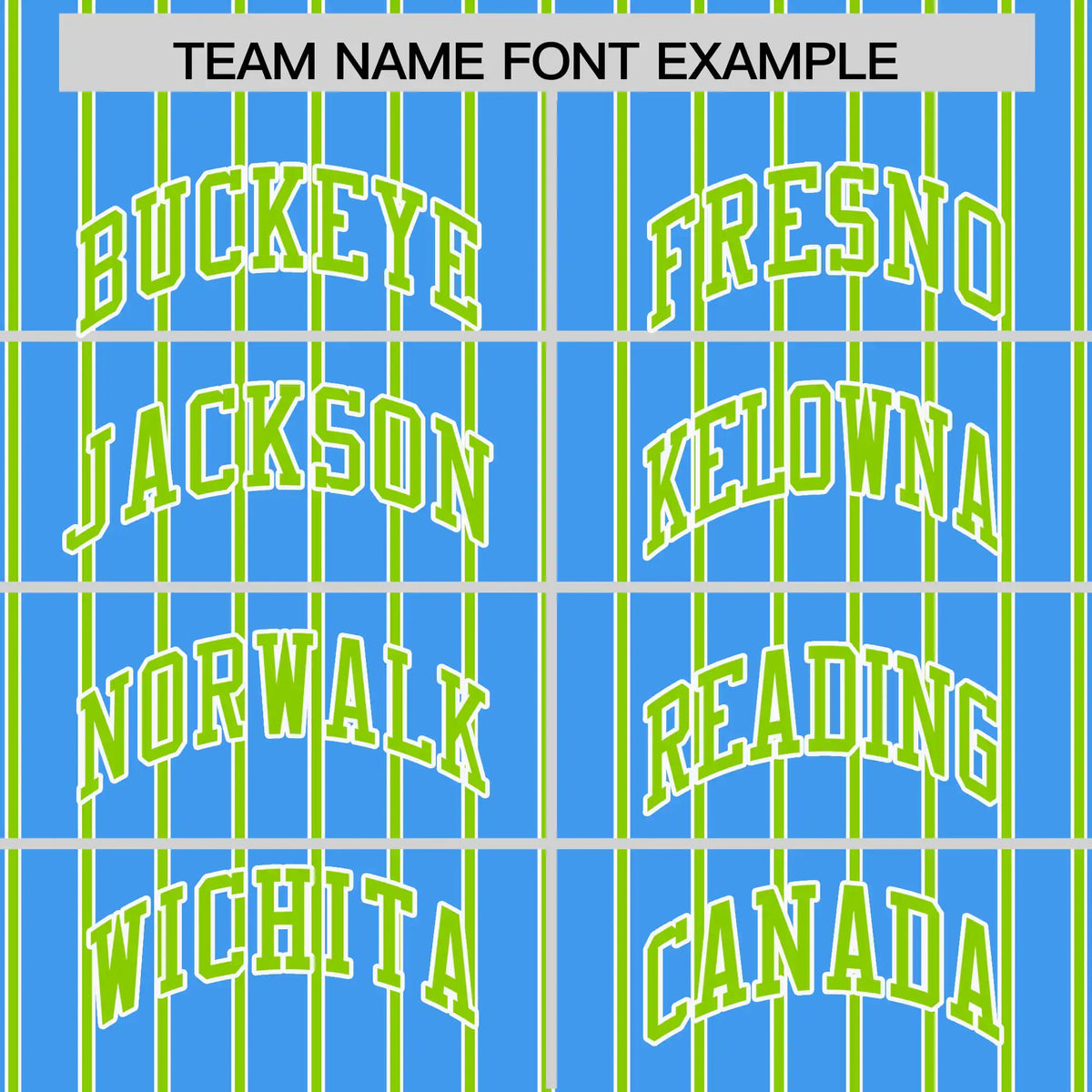 Custom Powder Blue White-Neon Green Pinstripe Pattern Design Performance T-Shirt