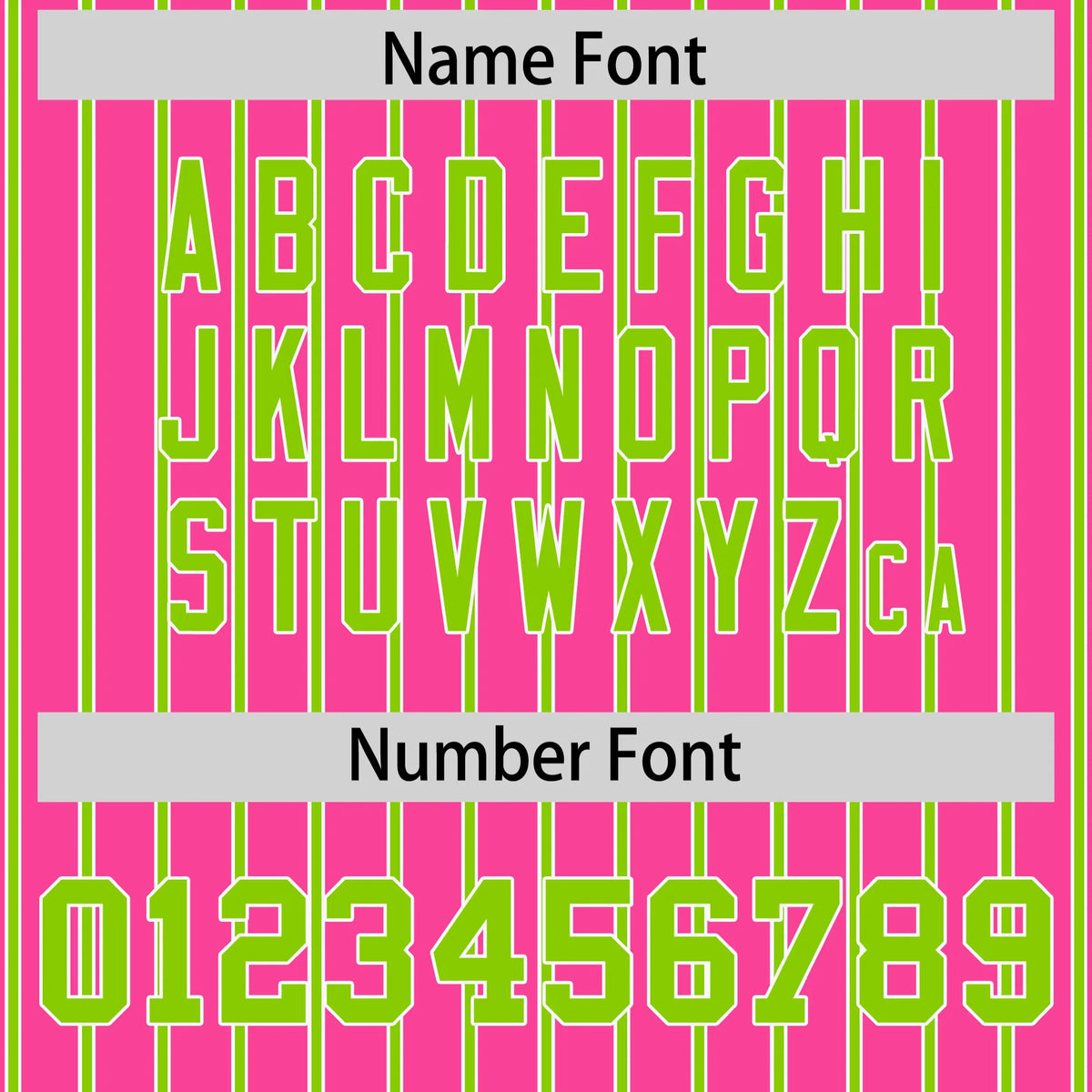 Custom Pink White-Neon Green Pinstripe Pattern Design Performance T-Shirt