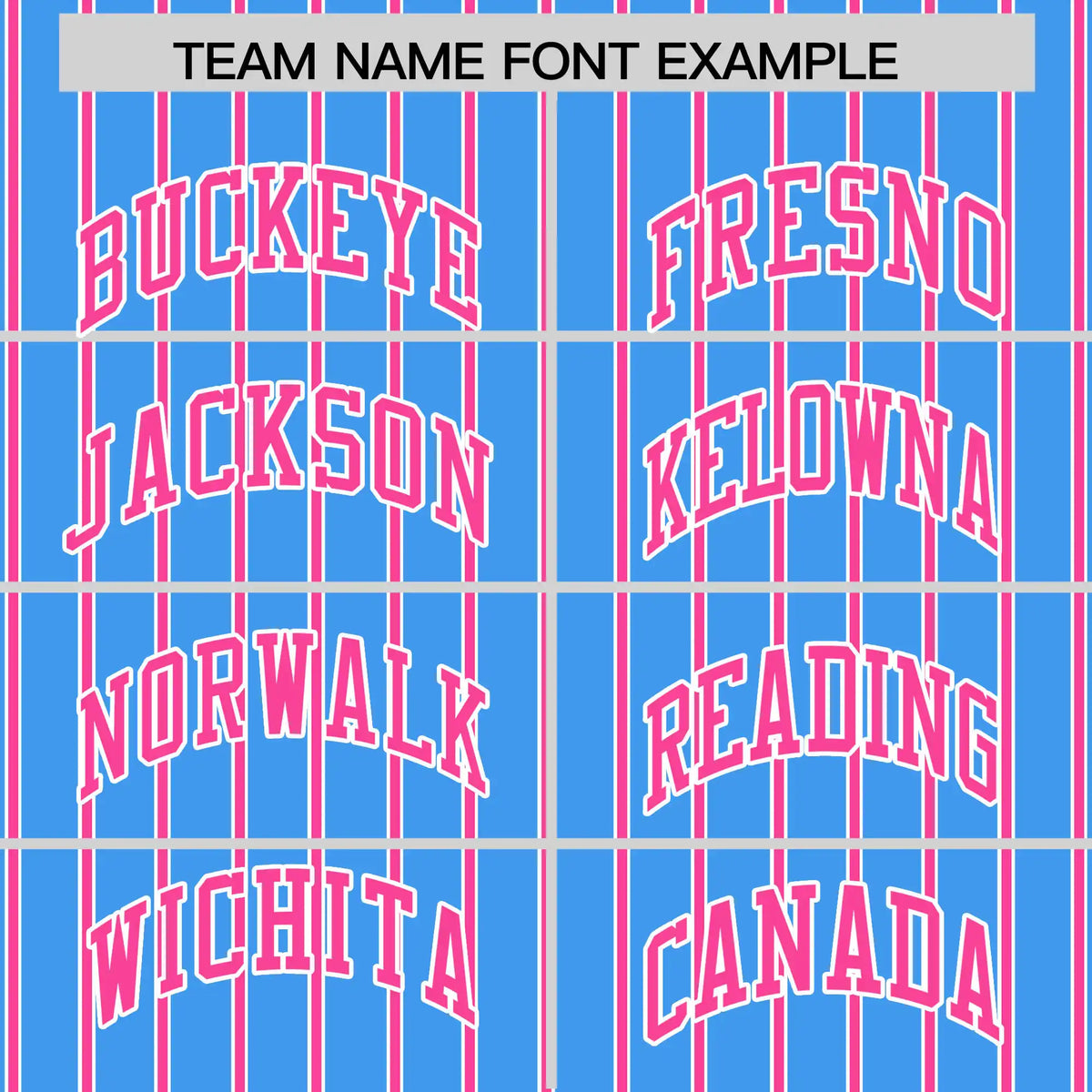 Custom Powder Blue White-Pink Pinstripe Pattern Design Performance T-Shirt