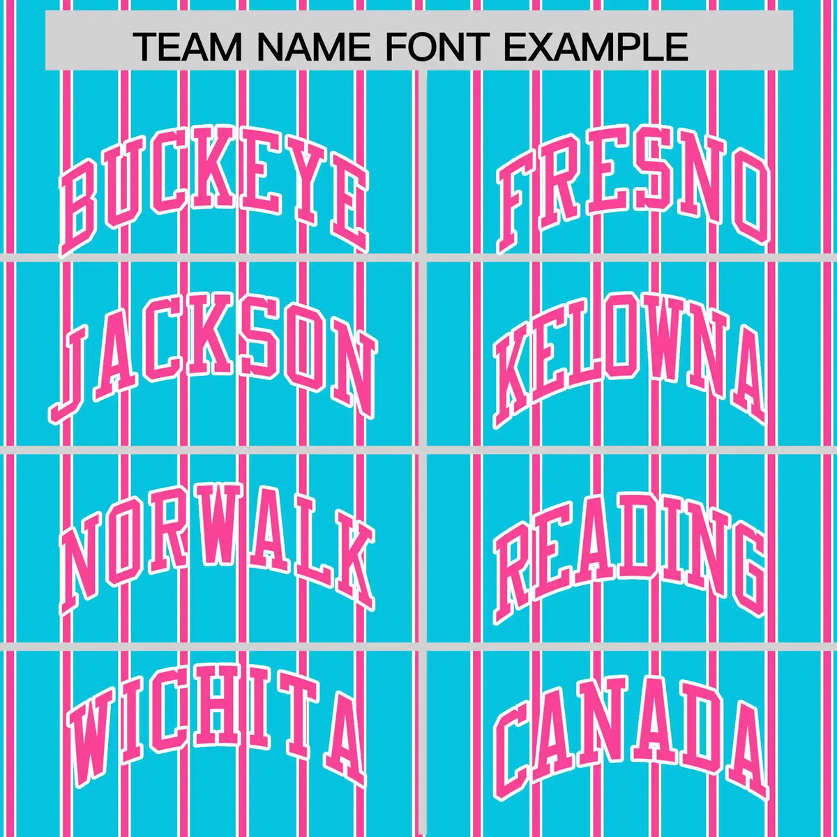 Custom Sky Blue White-Pink Pinstripe Pattern Design Performance T-Shirt