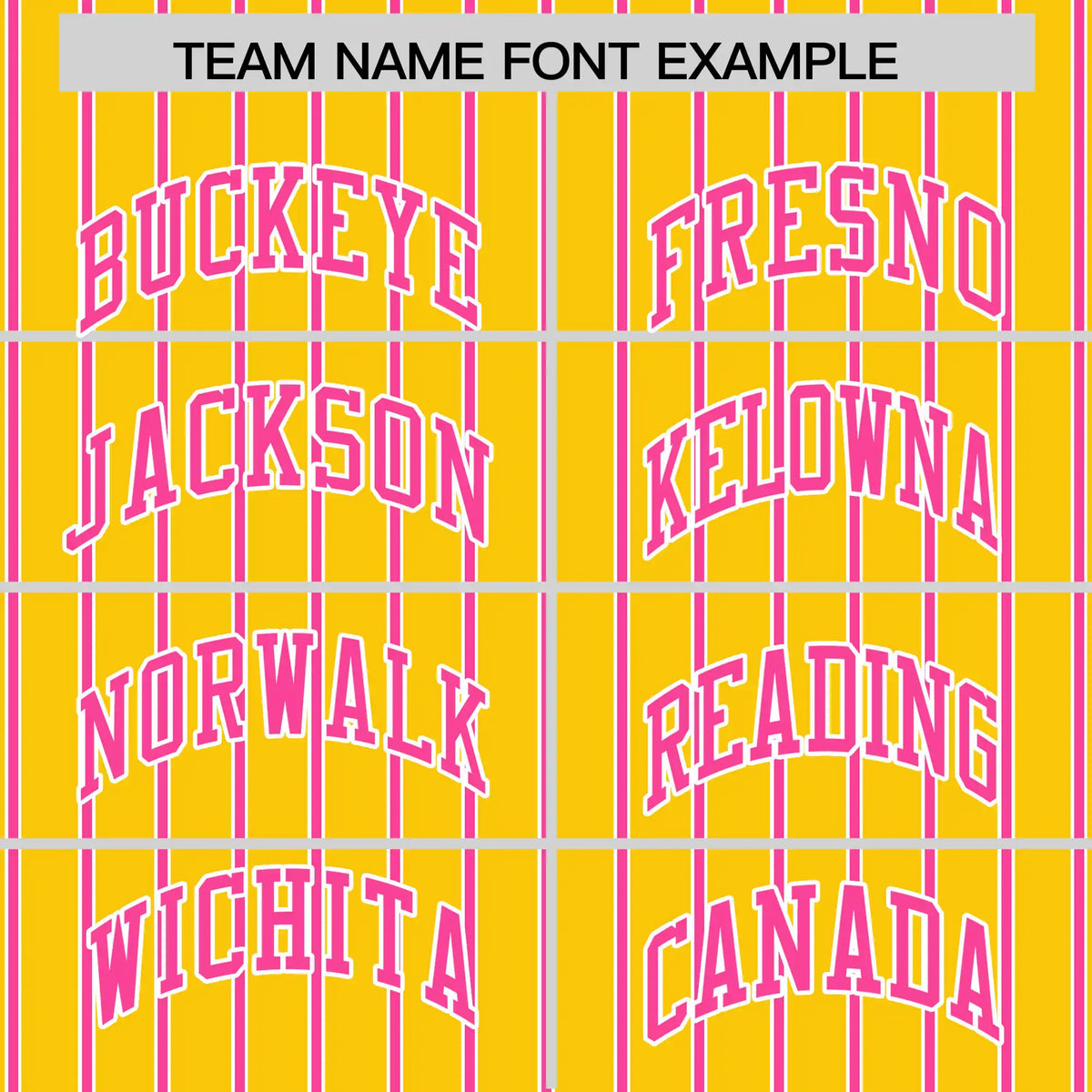 Custom Gold01 White-Pink Pinstripe Pattern Design Performance T-Shirt