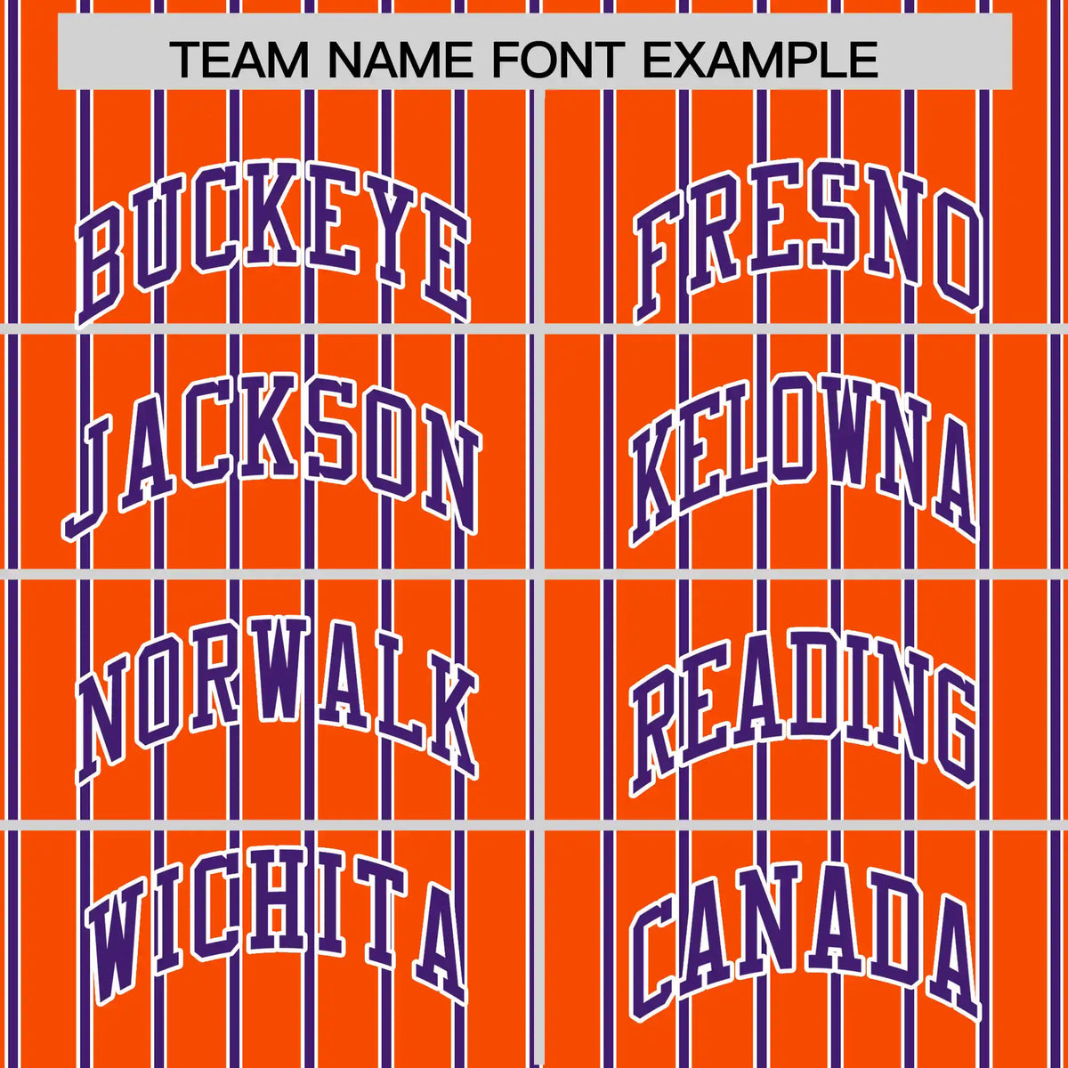 Custom Orange White-Purple Pinstripe Pattern Design Performance T-Shirt