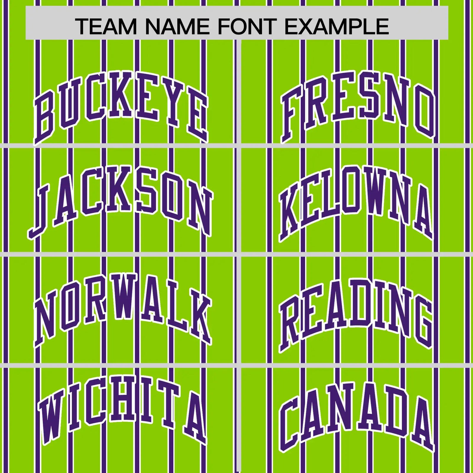 Custom Neon Green White-Purple Pinstripe Pattern Design Performance T-Shirt