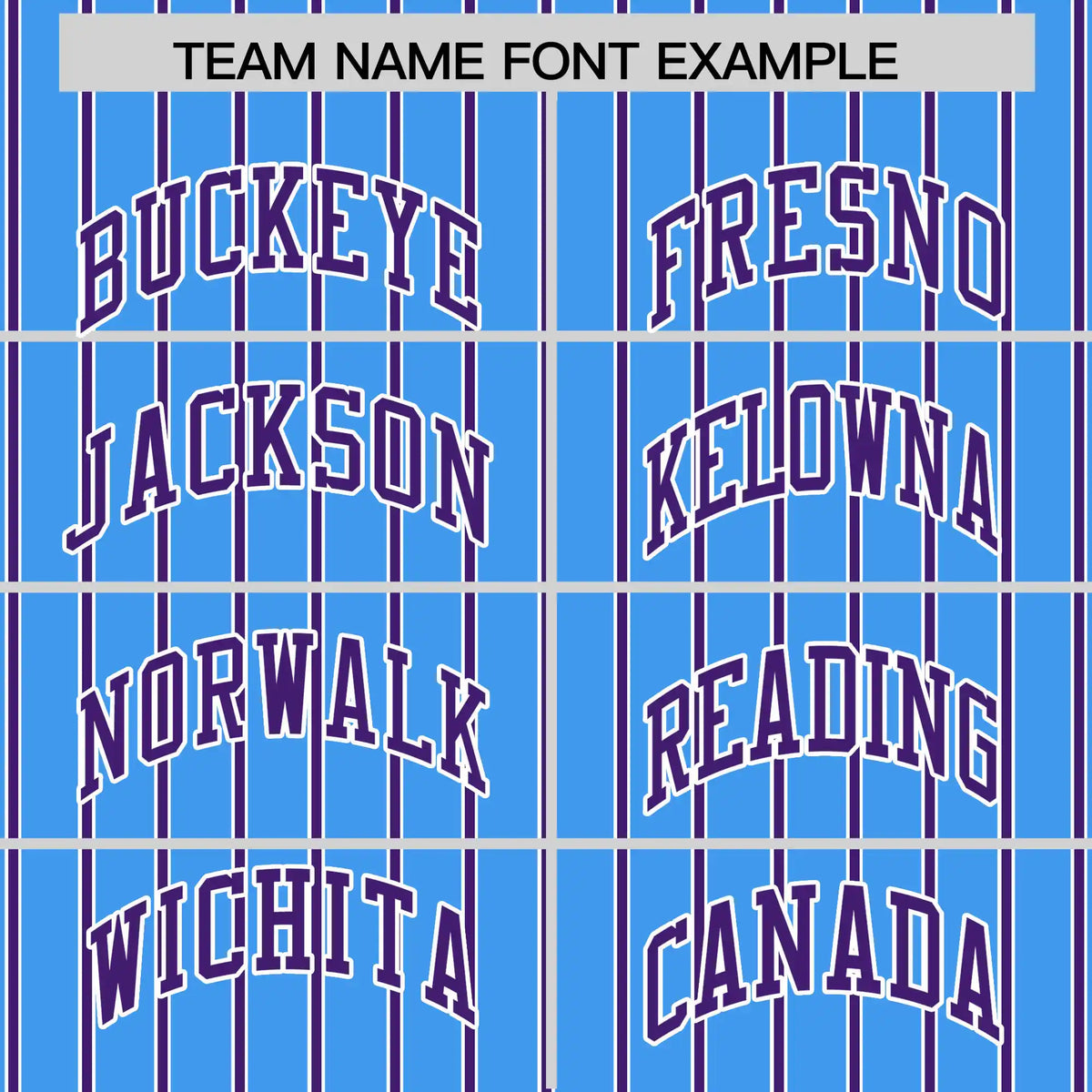 Custom Powder Blue White-Purple Pinstripe Pattern Design Performance T-Shirt