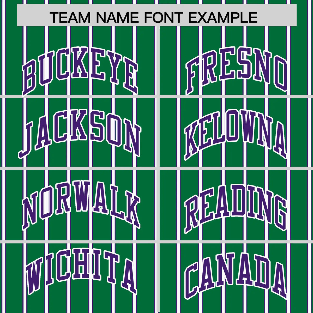 Custom Kelly Green White-Purple Pinstripe Pattern Design Performance T-Shirt