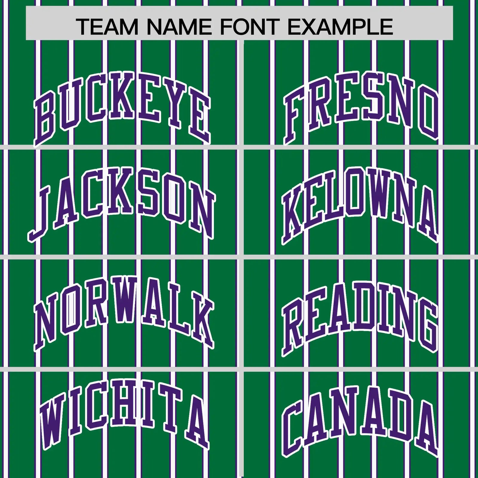 Custom Kelly Green White-Purple Pinstripe Pattern Design Performance T-Shirt