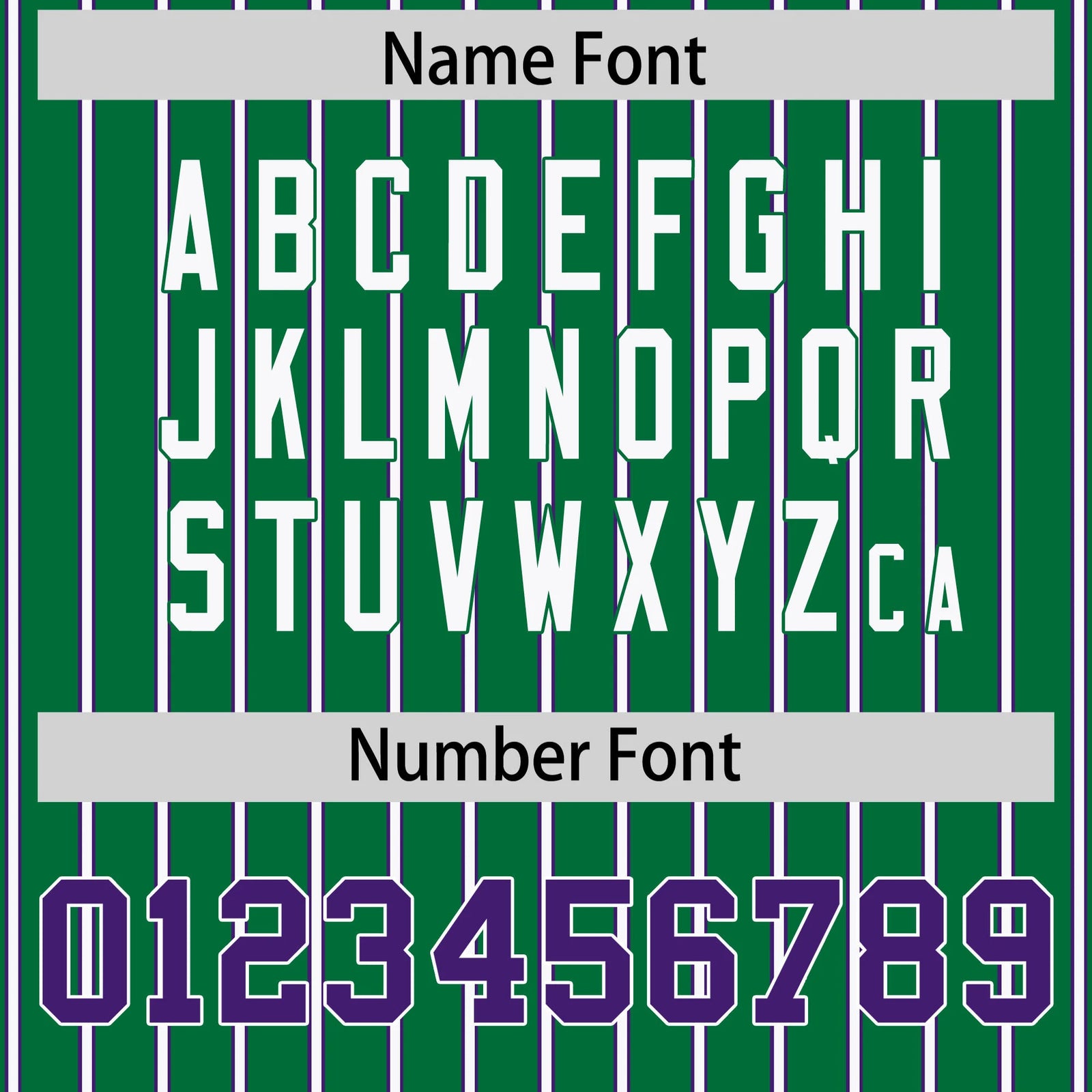 Custom Kelly Green White-Purple Pinstripe Pattern Design Performance T-Shirt