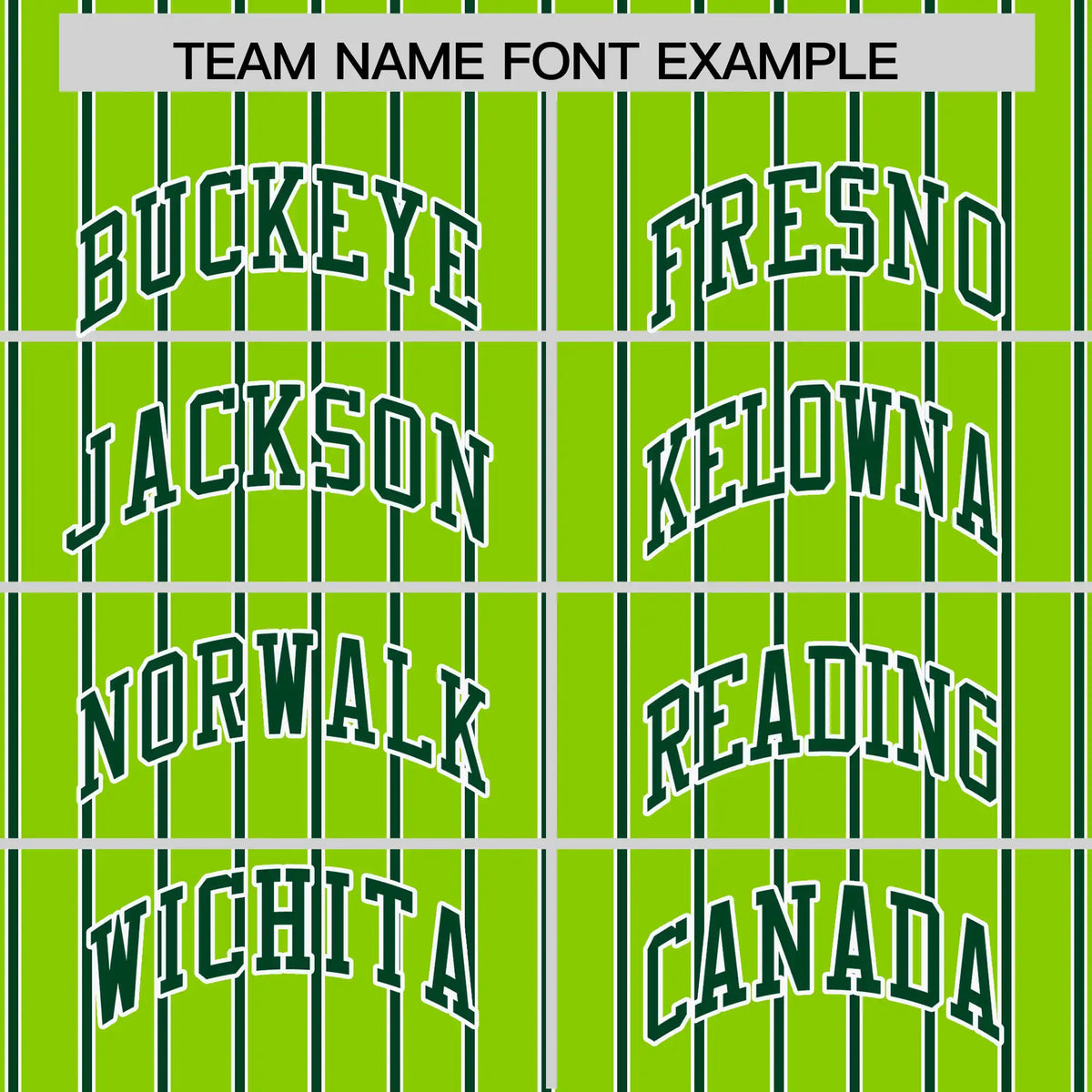 Custom Neon Green White-Green Pinstripe Pattern Design Performance T-Shirt