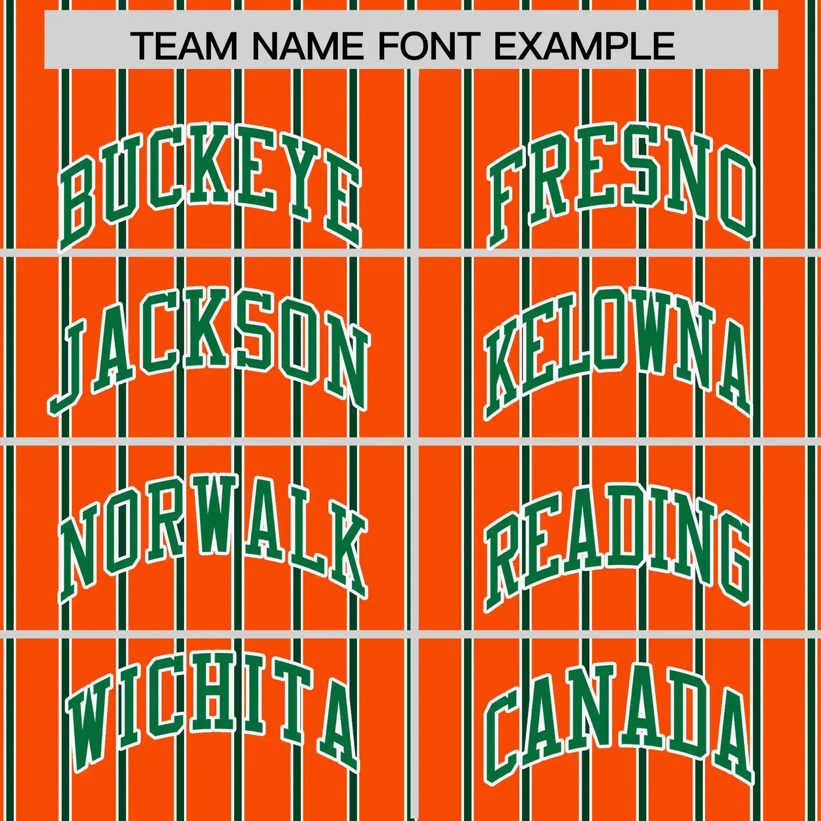 Custom Orange White-Kelly Green Pinstripe Pattern Design Performance T-Shirt