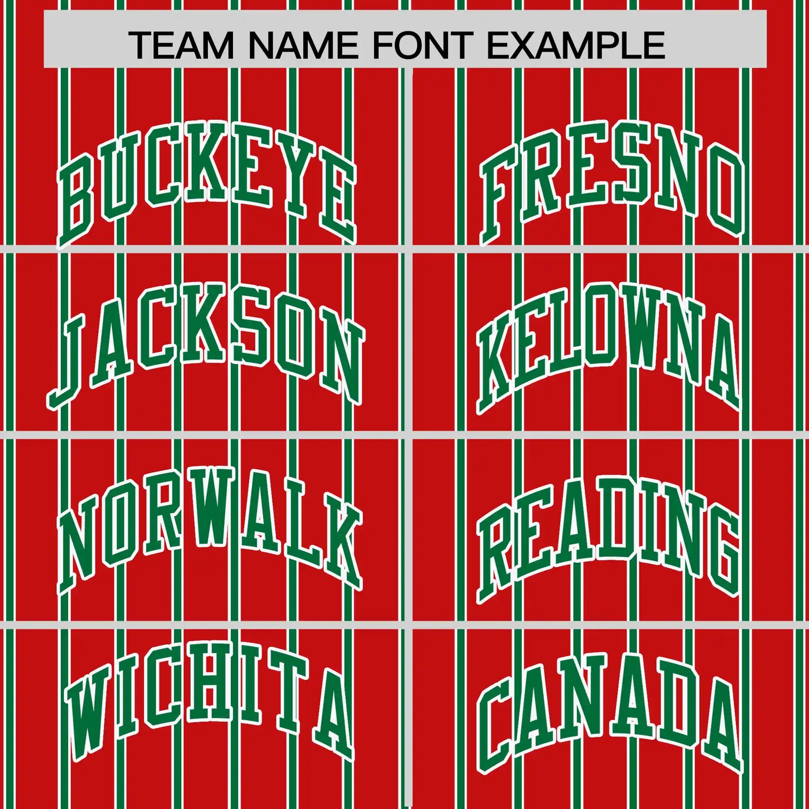 Custom Red White-Kelly Green Pinstripe Pattern Design Performance T-Shirt
