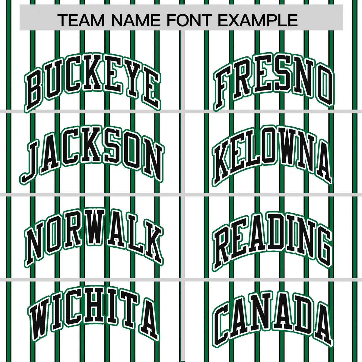 Custom White Black-Kelly Green Pinstripe Pattern Design Performance T-Shirt