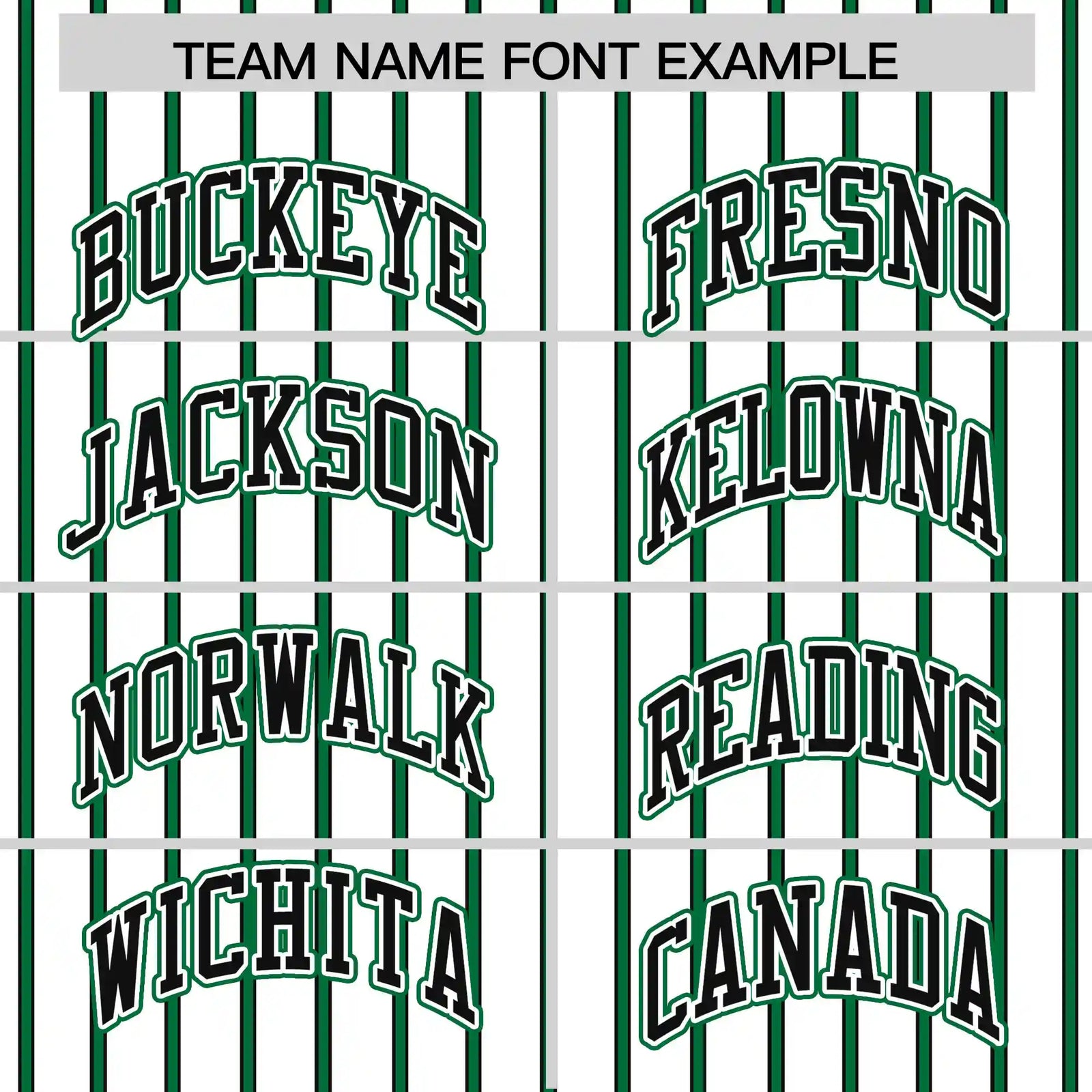 Custom White Black-Kelly Green Pinstripe Pattern Design Performance T-Shirt