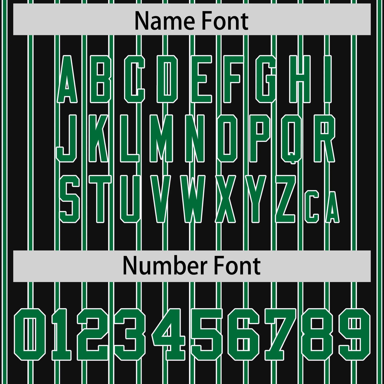 Custom Black White-Kelly Green Pinstripe Pattern Design Performance T-Shirt