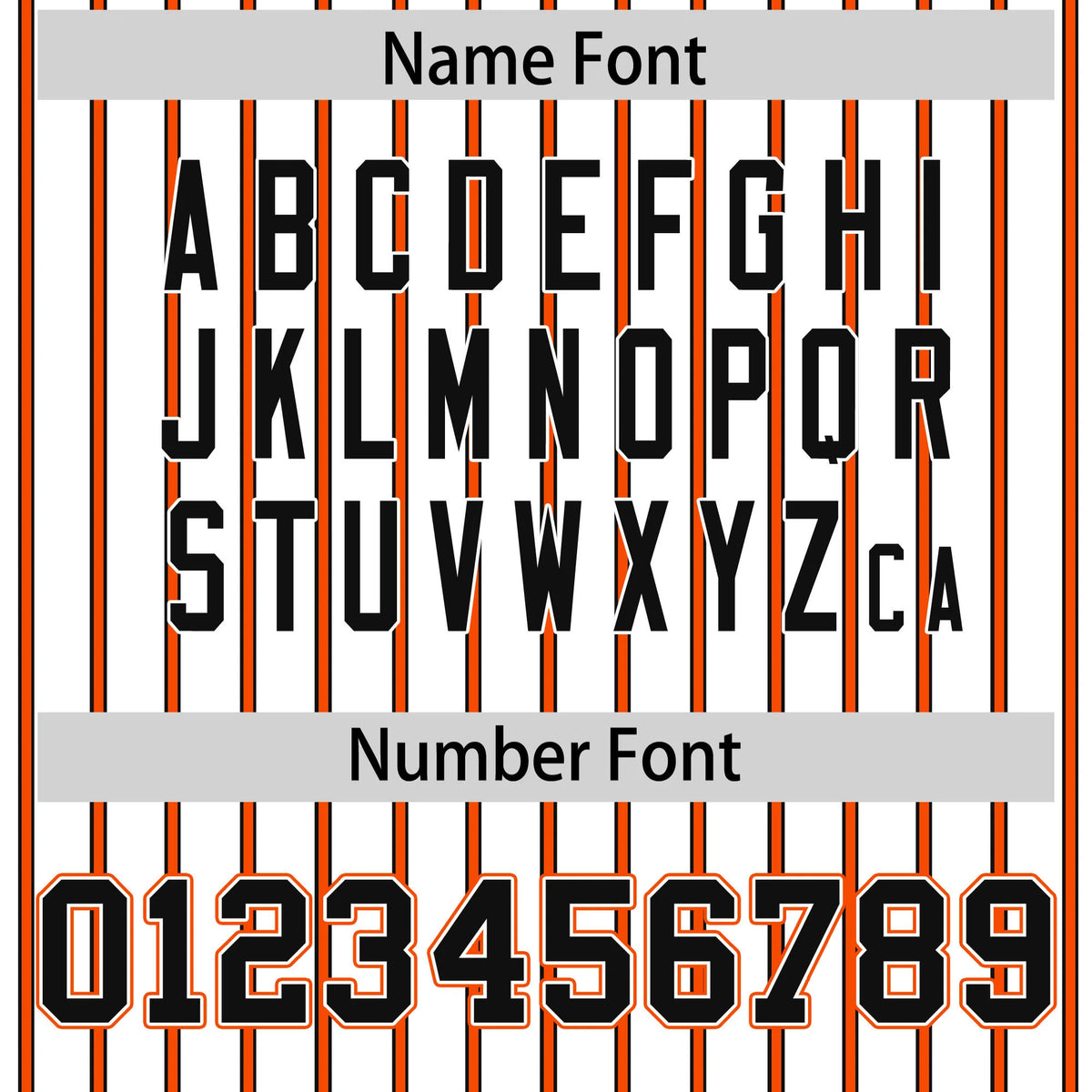 Custom White Black-Orange Pinstripe Pattern Design Performance T-Shirt