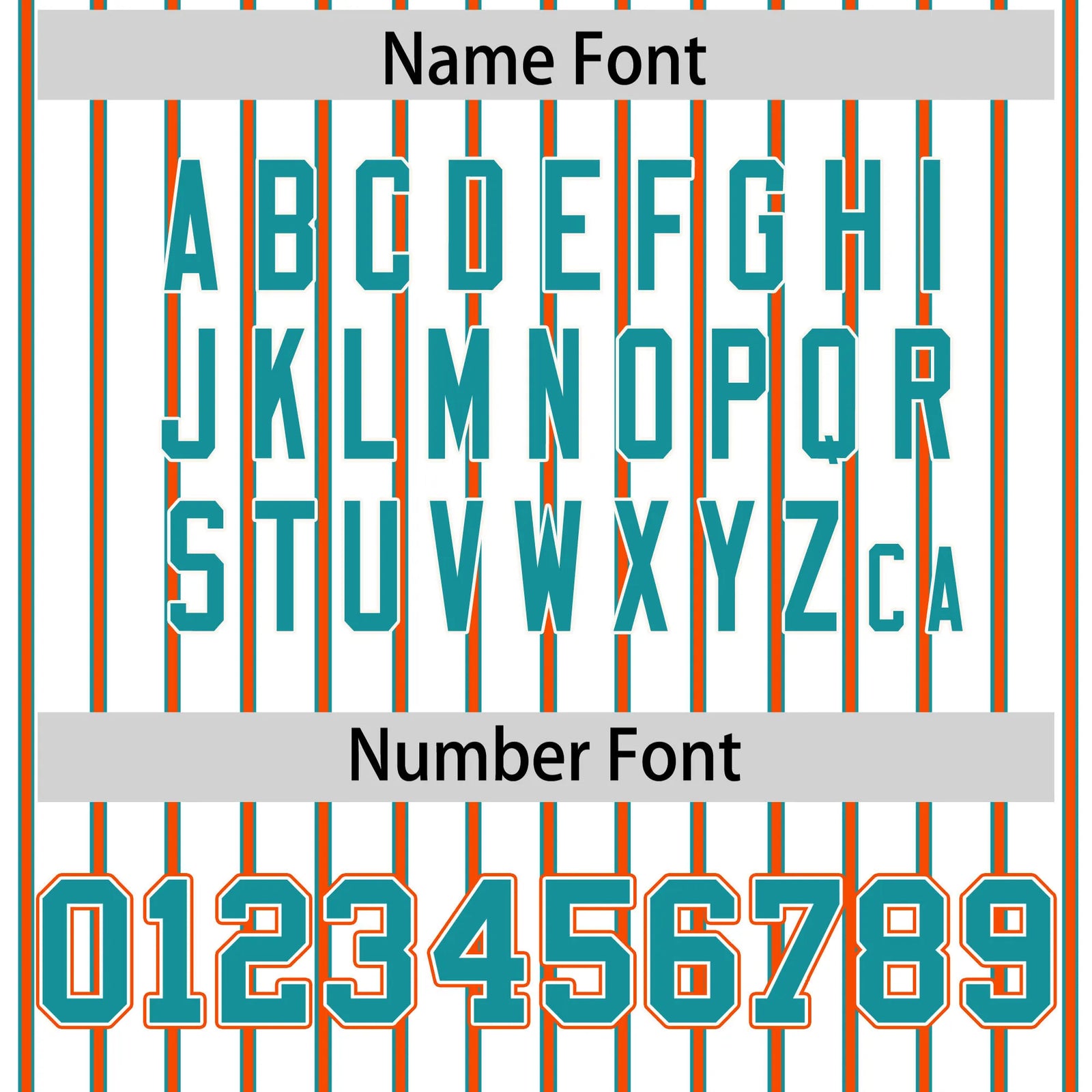 Custom White Aqua-Orange Pinstripe Pattern Design Performance T-Shirt