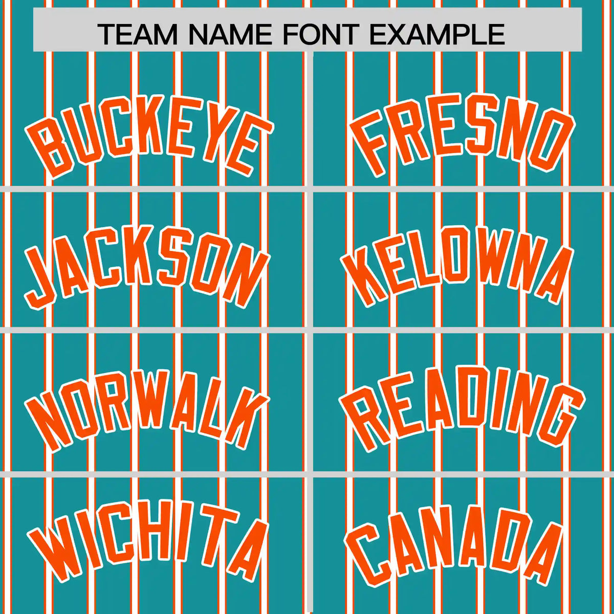 Custom Aqua White-Orange Pinstripe Pattern Design Performance T-Shirt