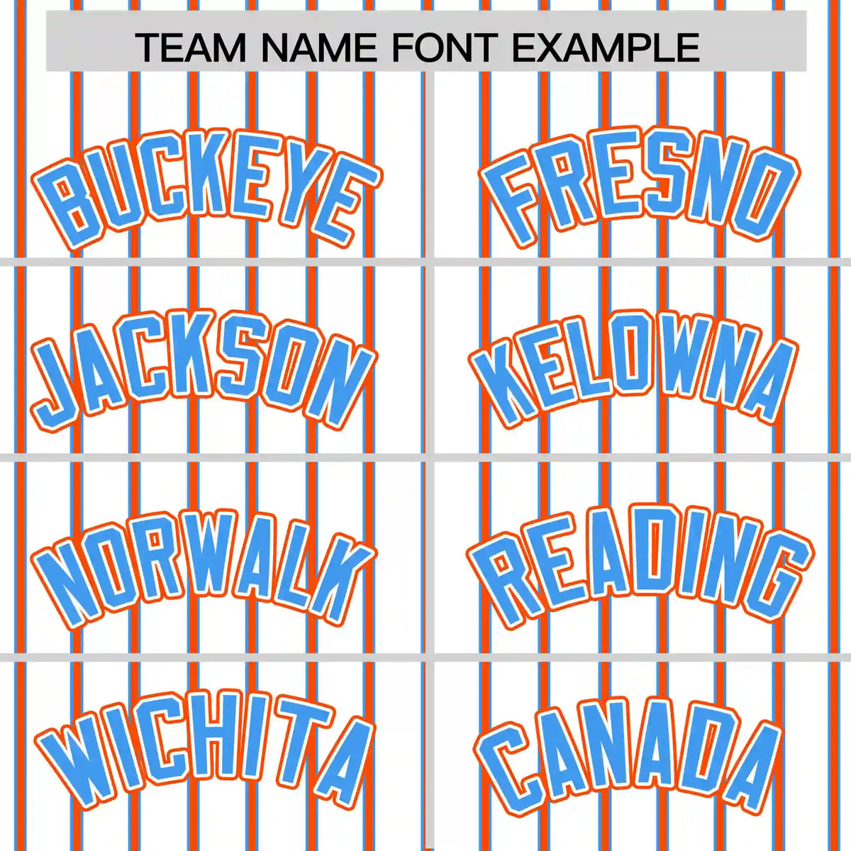Custom White Powder Blue-Orange Pinstripe Pattern Design Performance T-Shirt