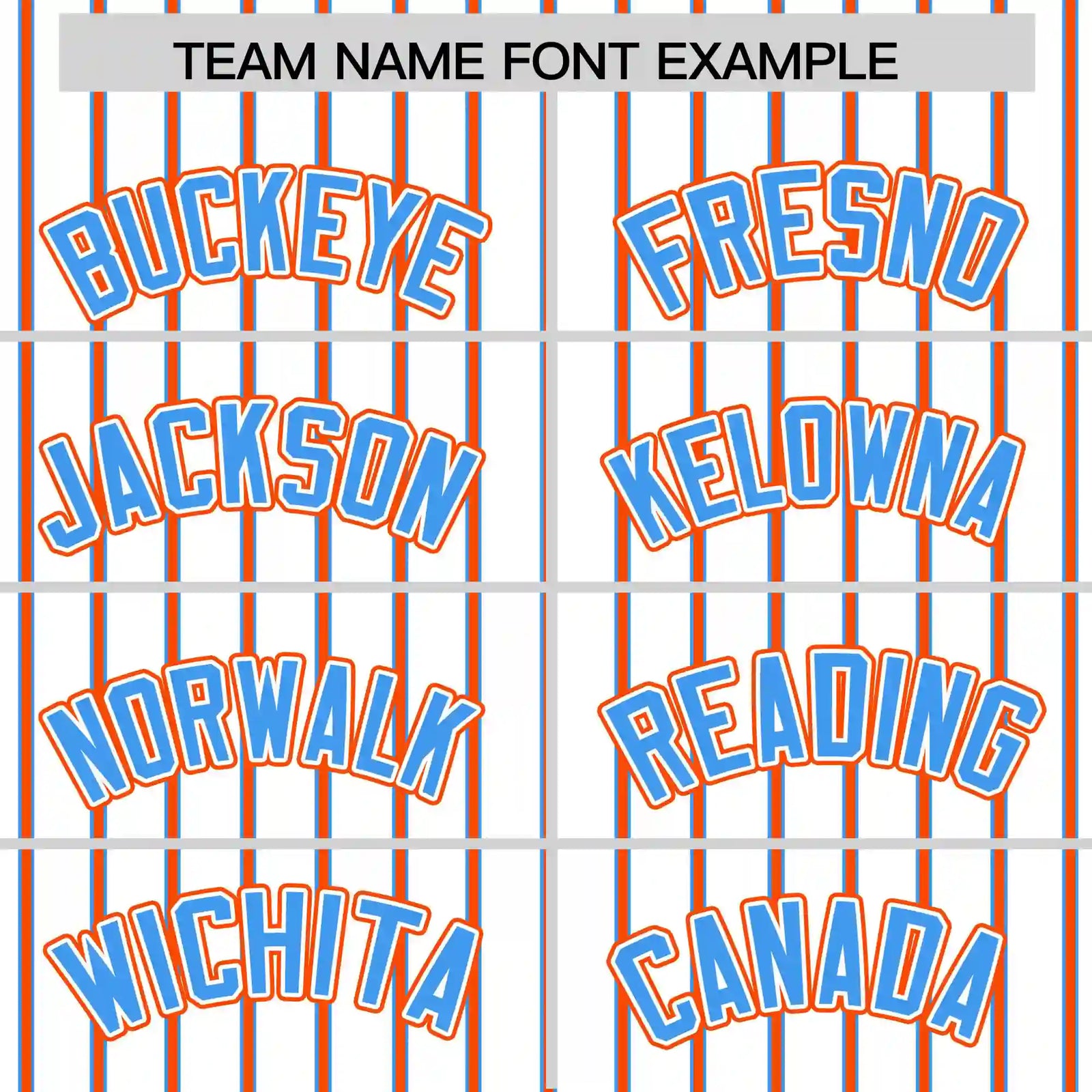 Custom White Powder Blue-Orange Pinstripe Pattern Design Performance T-Shirt