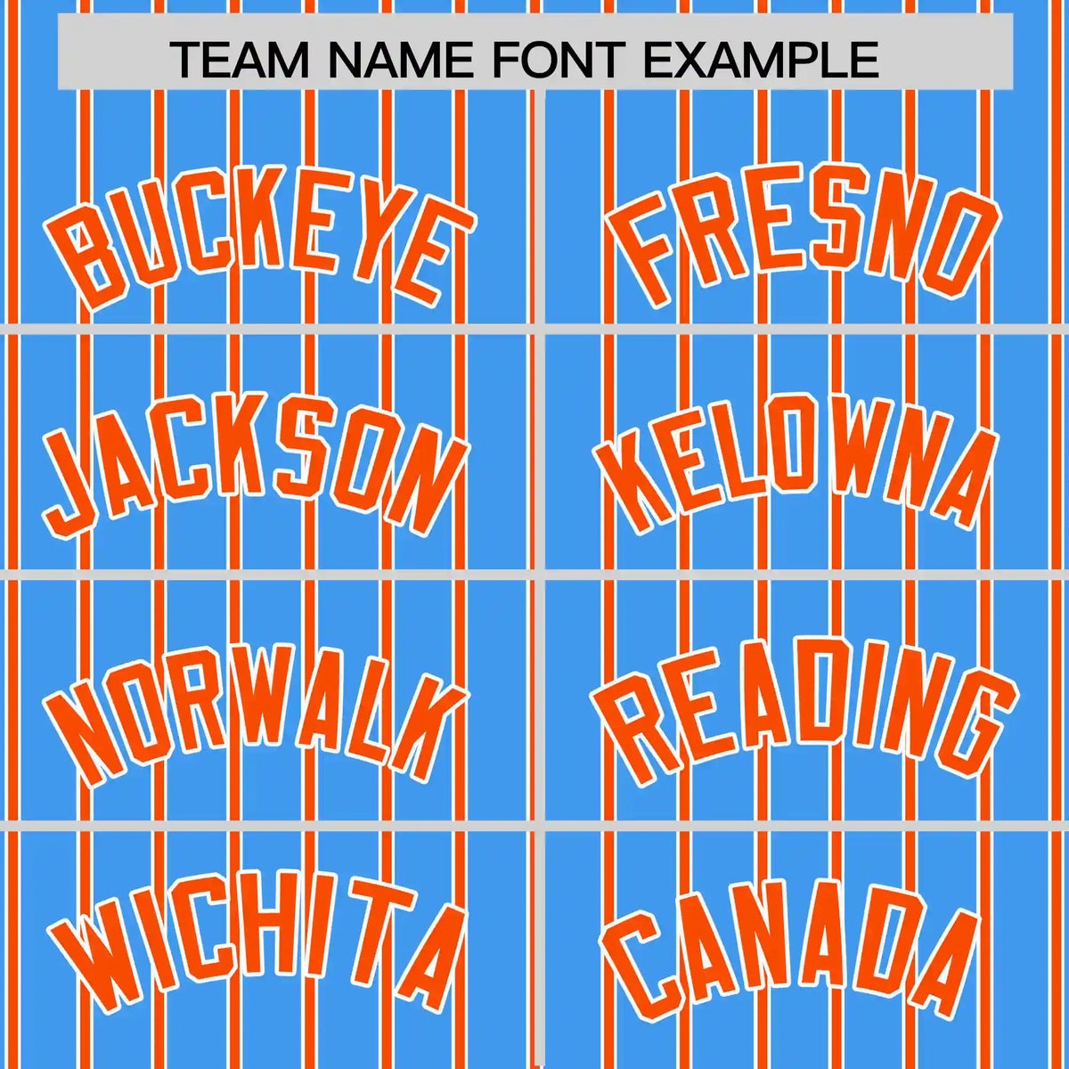 Custom Powder Blue White-Orange Pinstripe Pattern Design Performance T-Shirt