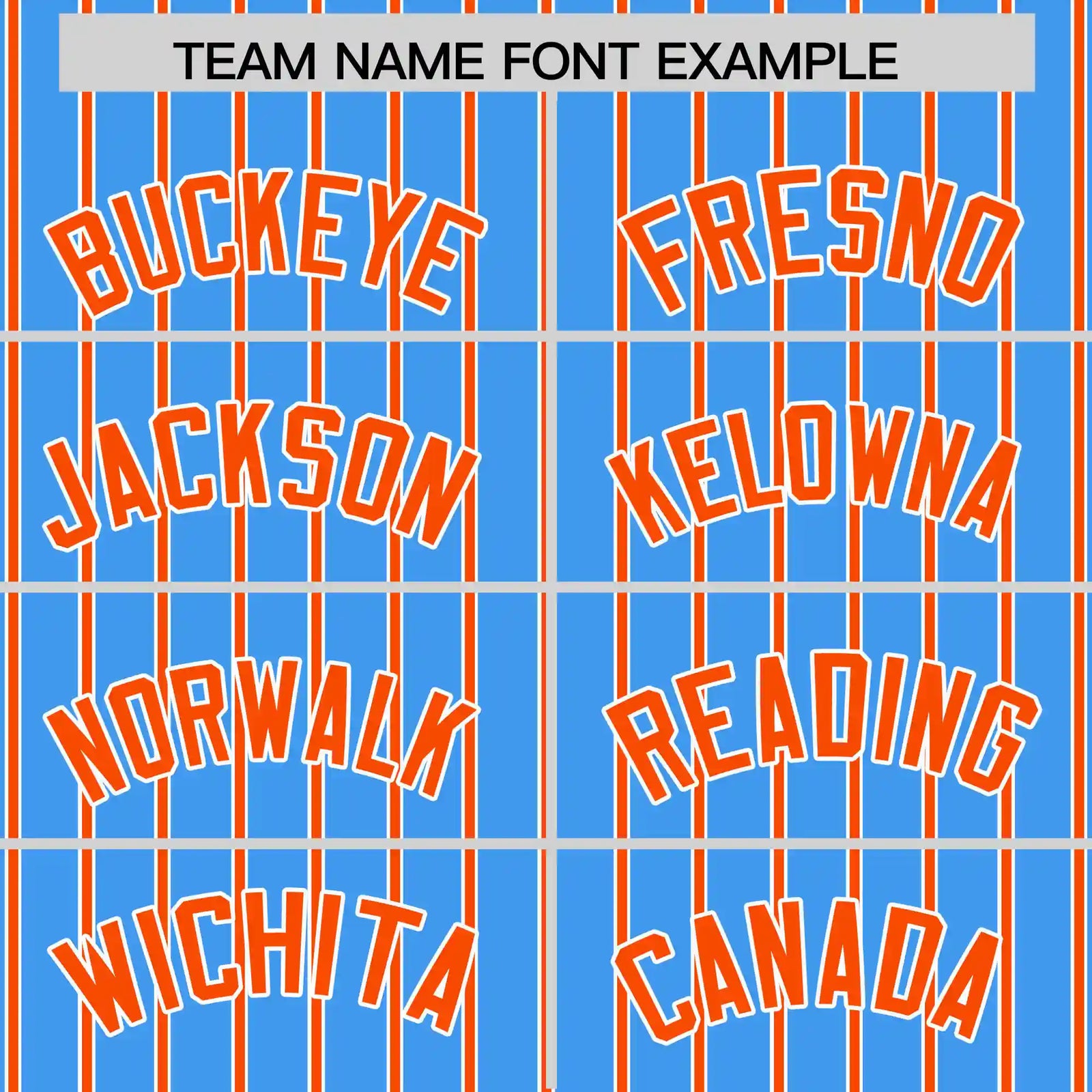 Custom Powder Blue White-Orange Pinstripe Pattern Design Performance T-Shirt