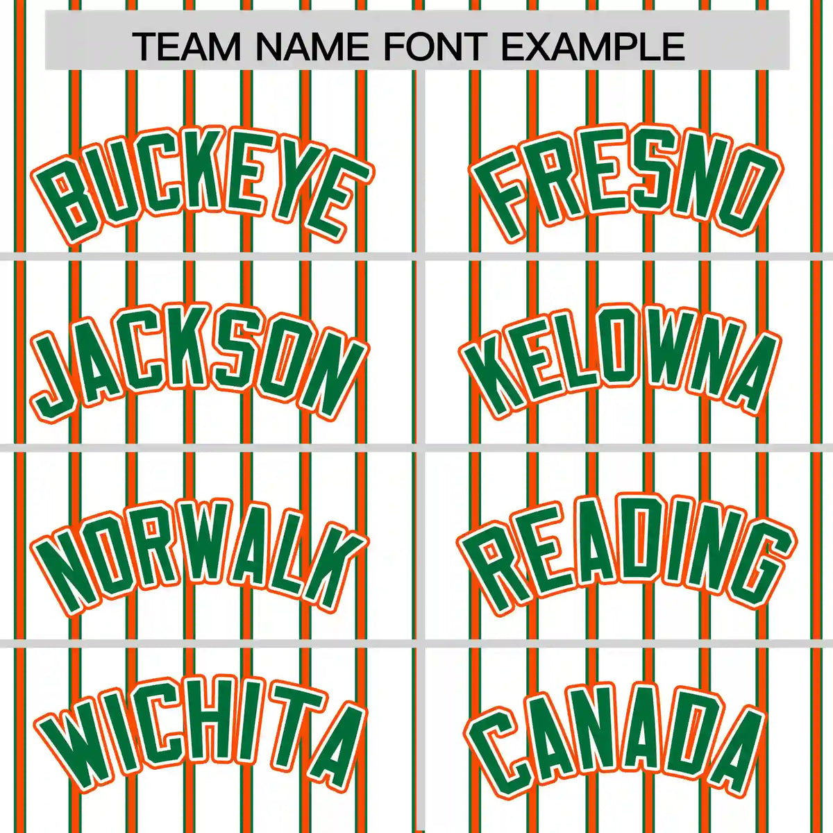 Custom White Kelly Green-Orange Pinstripe Pattern Design Performance T-Shirt