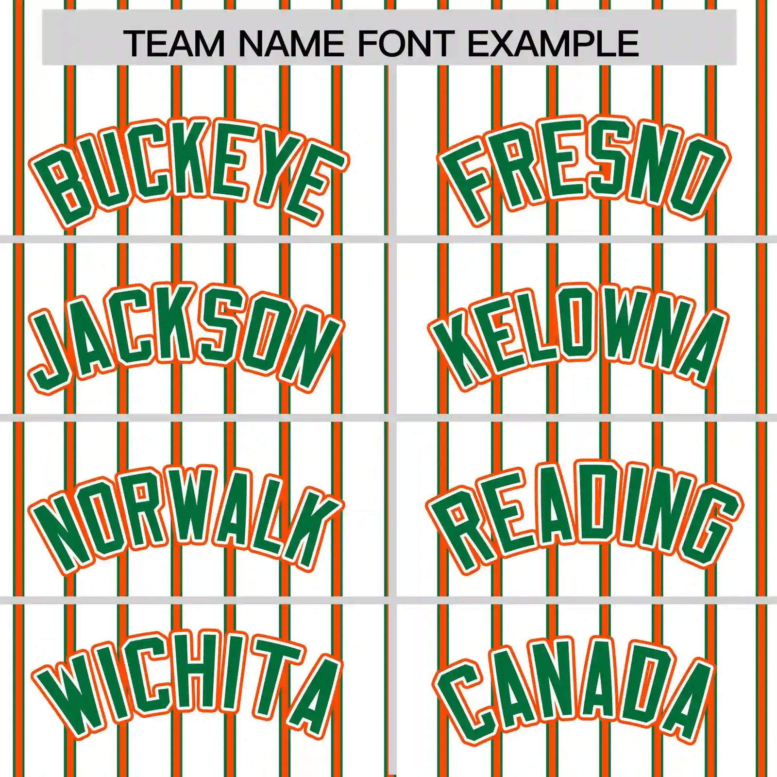 Custom White Kelly Green-Orange Pinstripe Pattern Design Performance T-Shirt