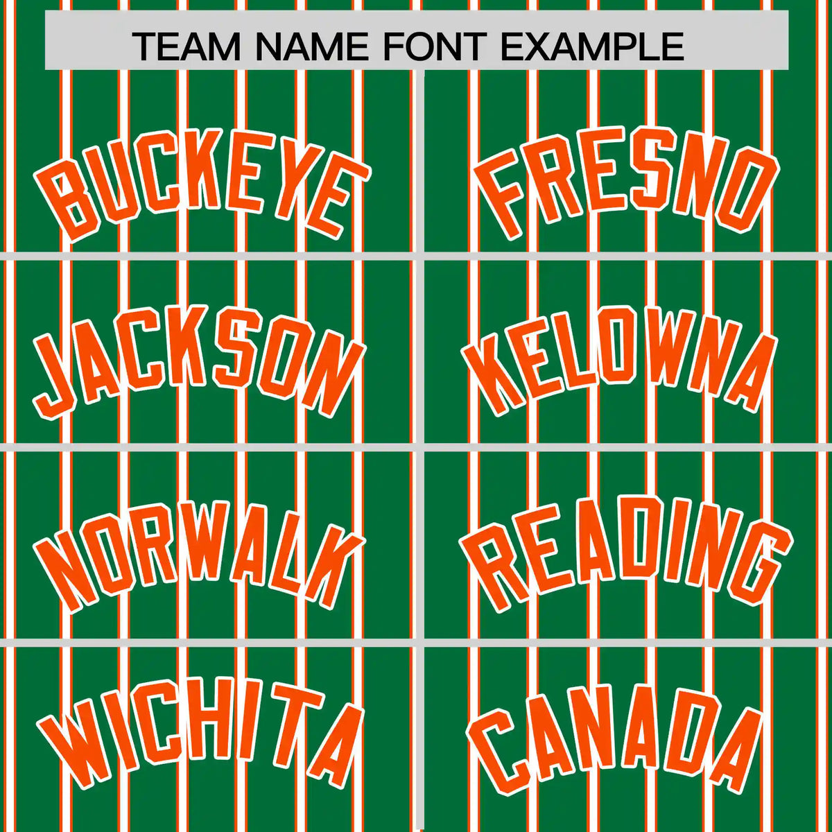 Custom Kelly Green White-Orange Pinstripe Pattern Design Performance T-Shirt