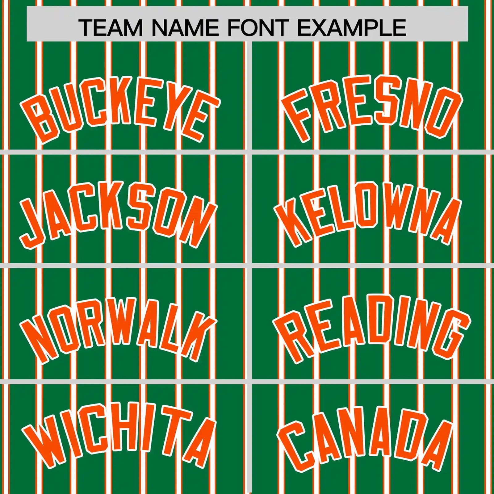 Custom Kelly Green White-Orange Pinstripe Pattern Design Performance T-Shirt