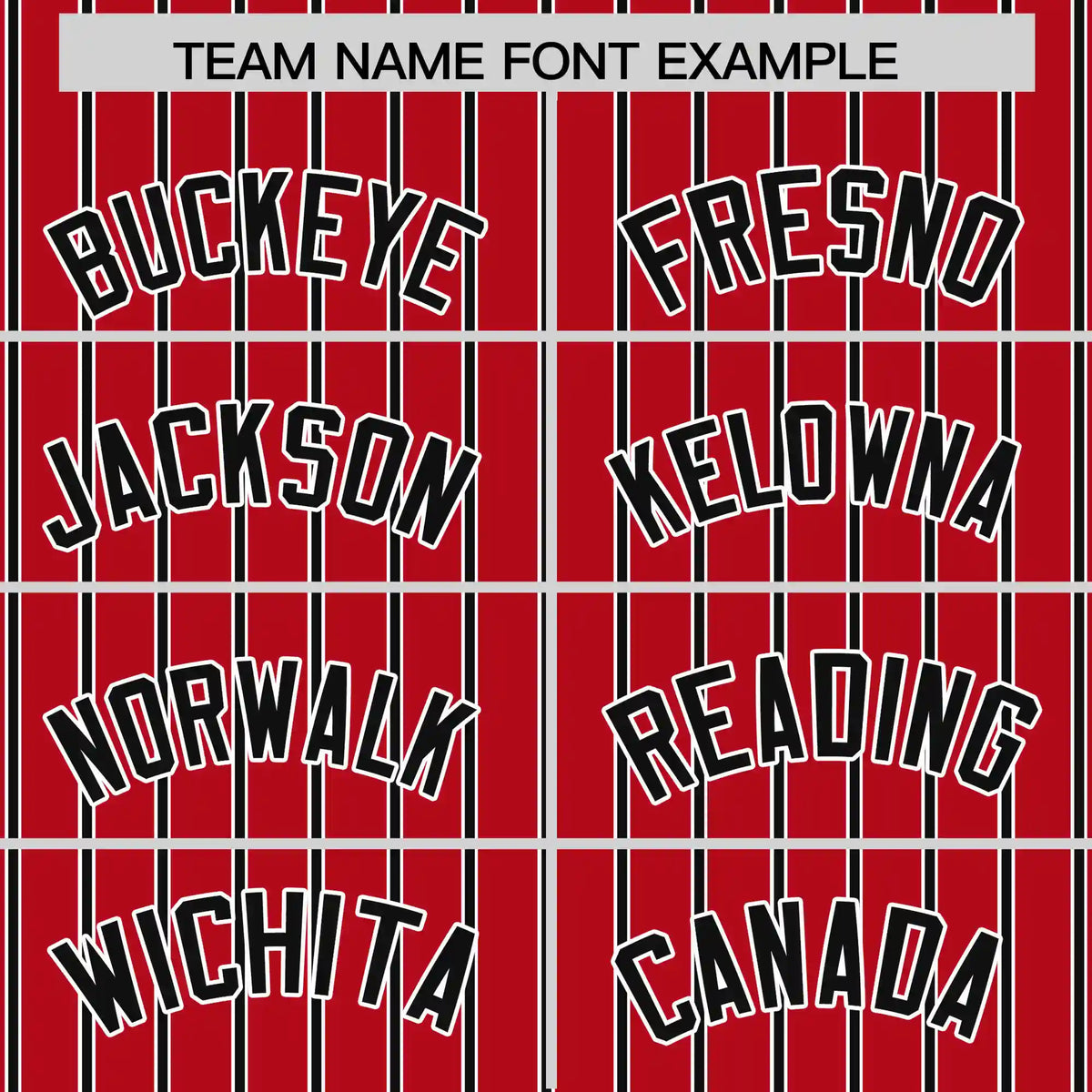 Custom Red White-Black Pinstripe Pattern Design Performance T-Shirt