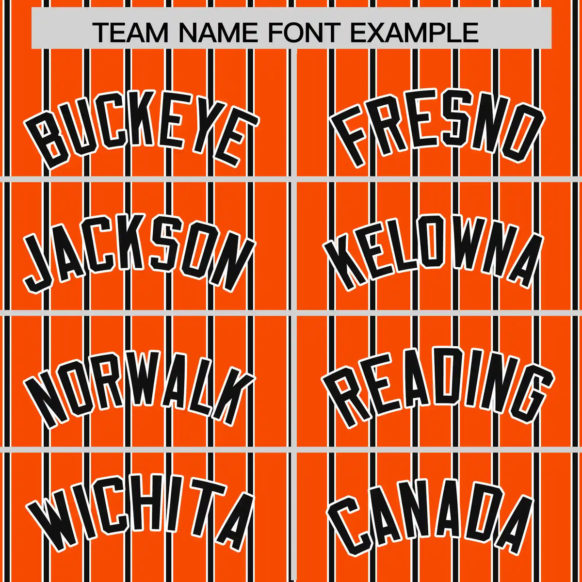 Custom Orange White-Black Pinstripe Pattern Design Performance T-Shirt
