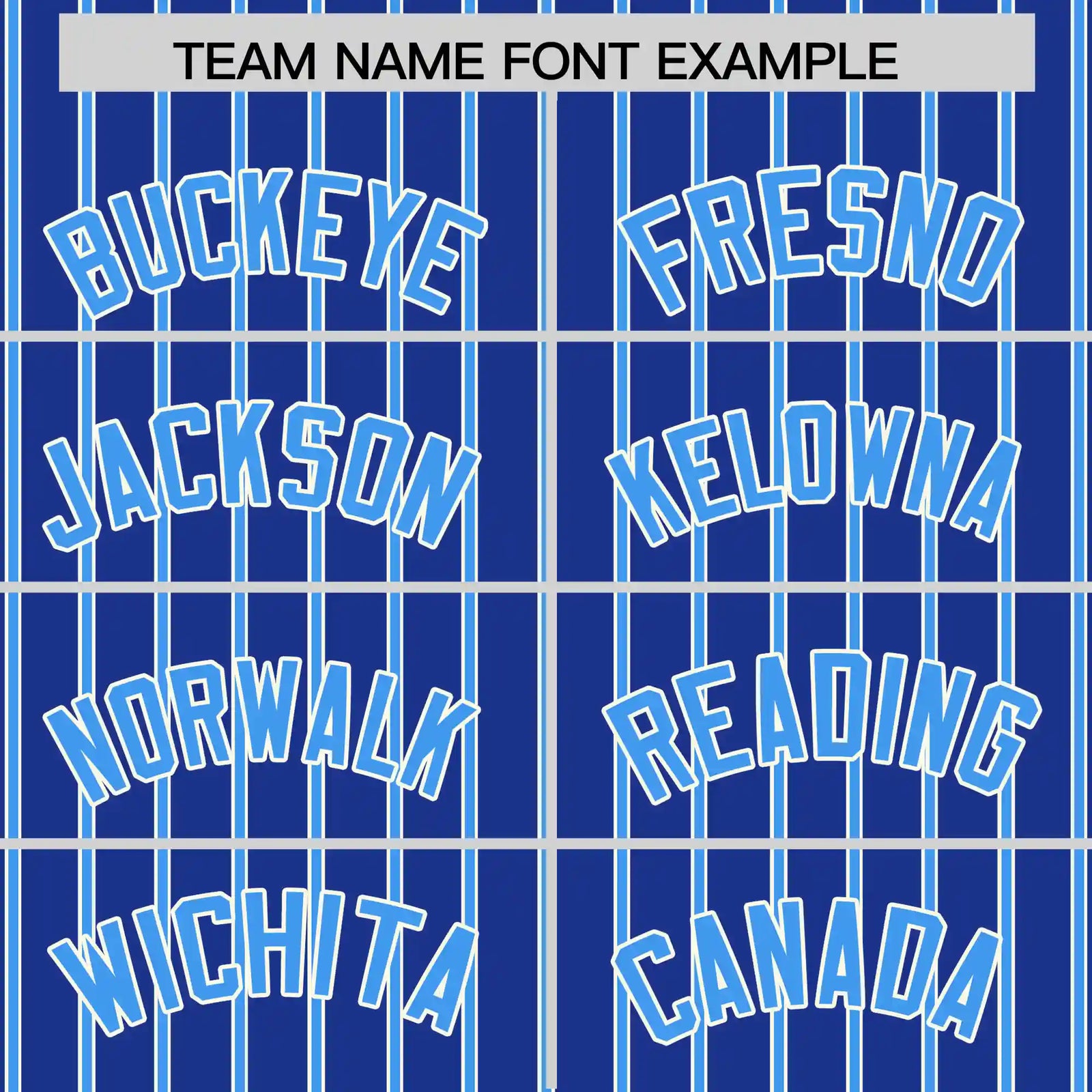 Custom Royal Blue White-Powder Blue Pinstripe Pattern Design Performance T-Shirt