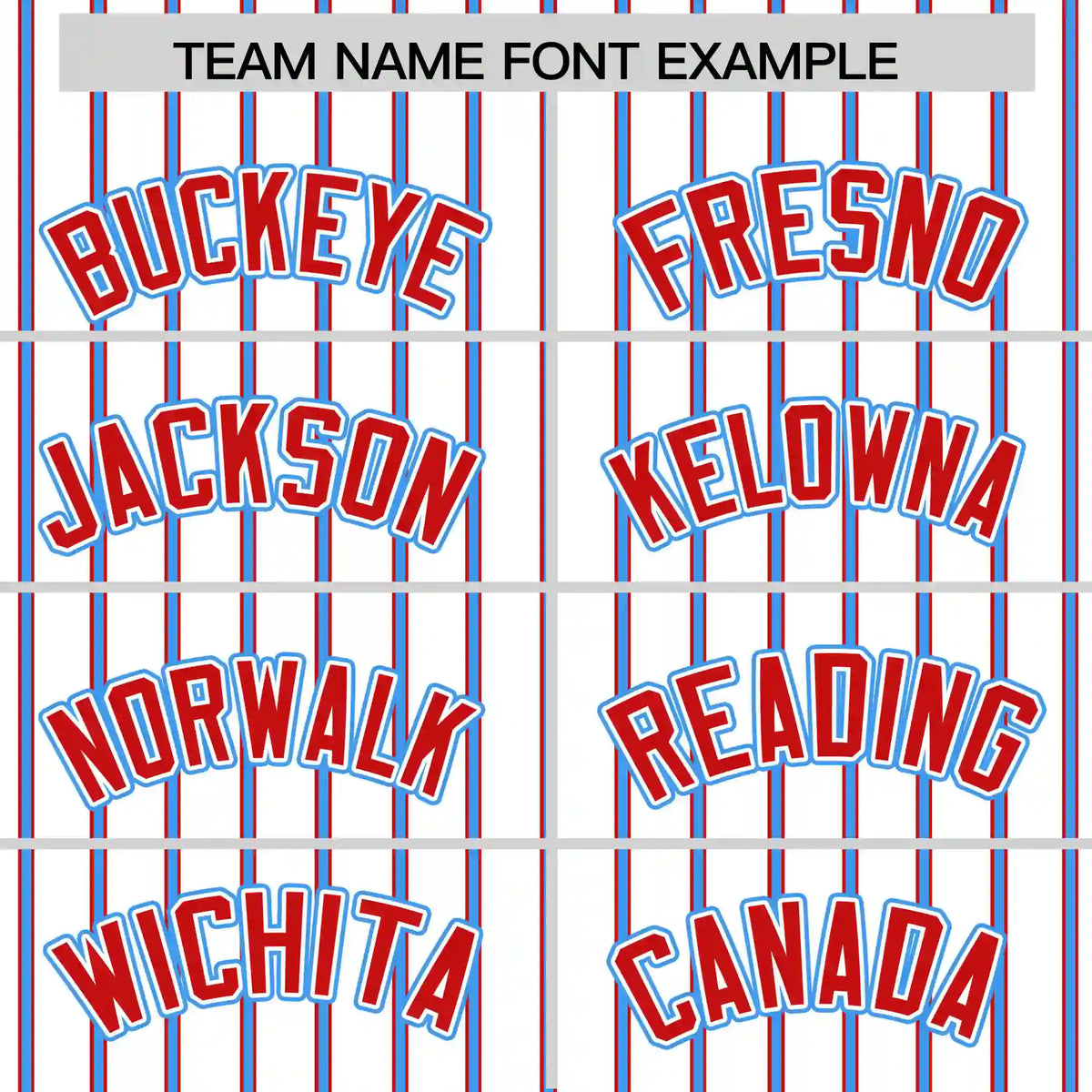 Custom White Red-Powder Blue Pinstripe Pattern Design Performance T-Shirt