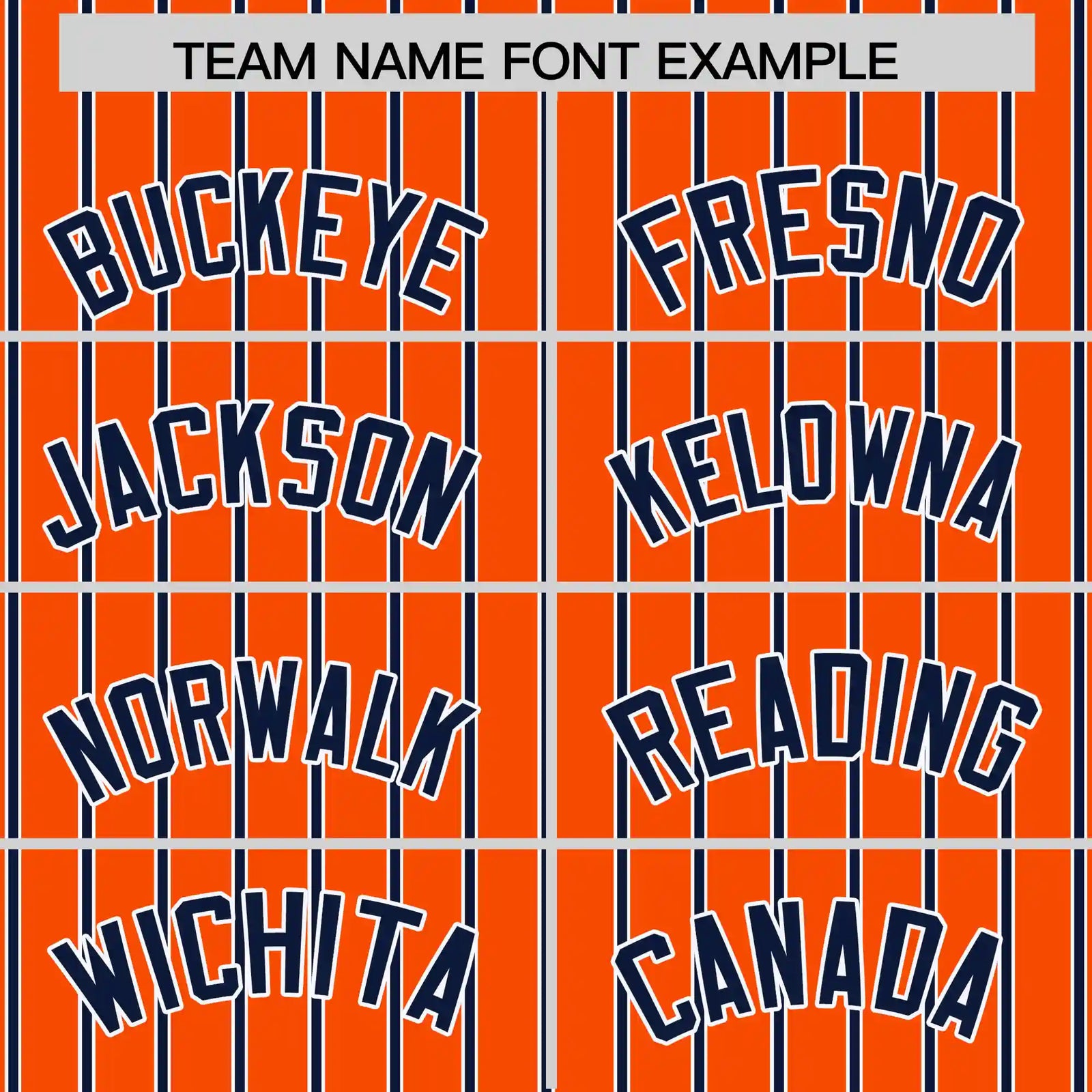 Custom Orange White-Navy Pinstripe Pattern Design Performance T-Shirt