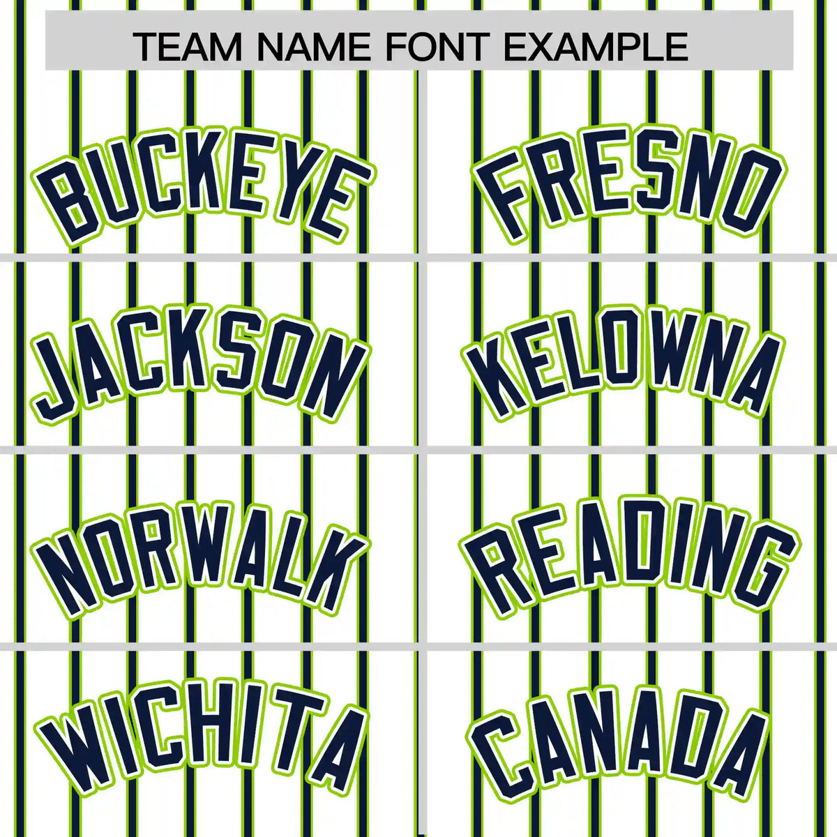 Custom White Neon Green-Navy Pinstripe Pattern Design Performance T-Shirt