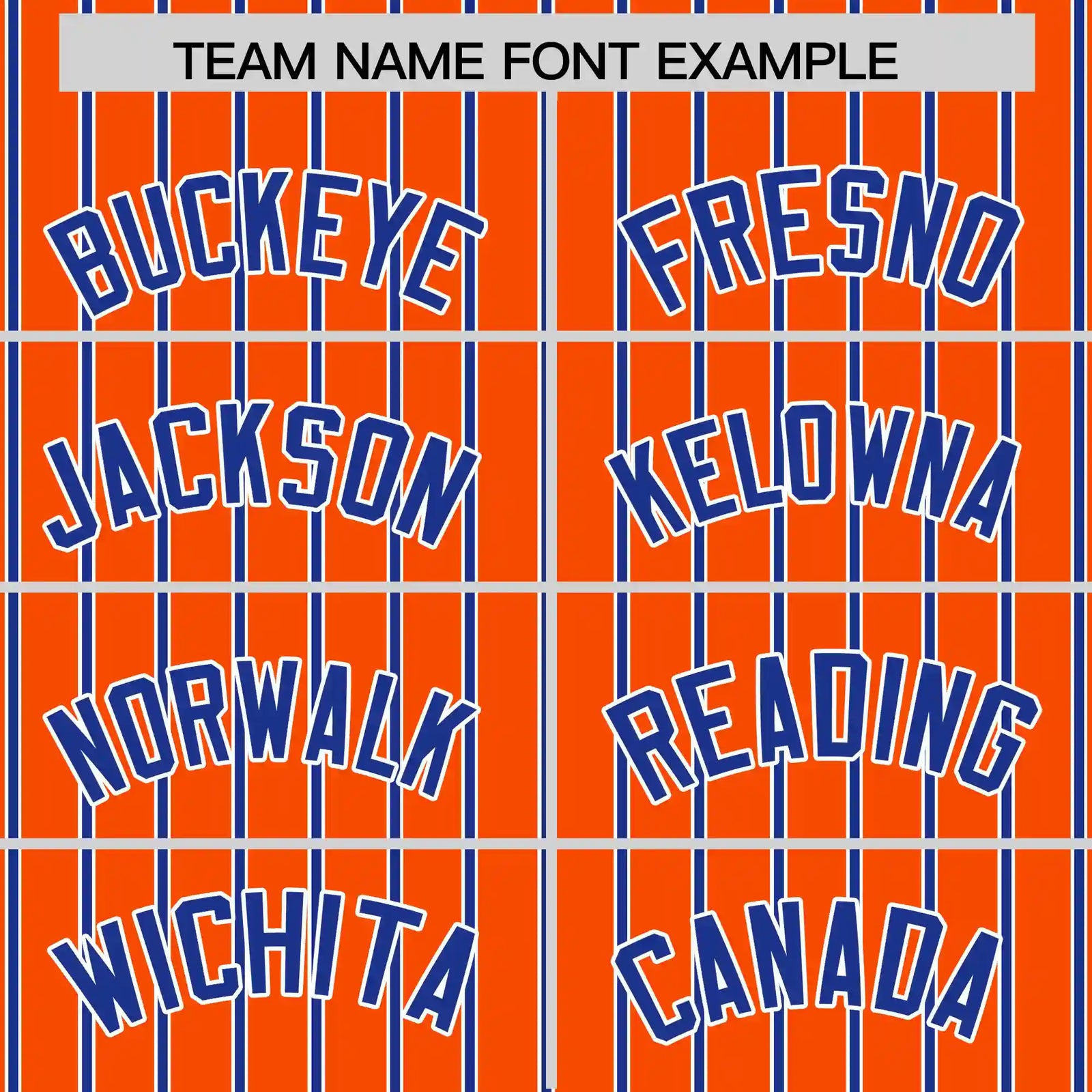 Custom Orange White-Royal Blue Pinstripe Pattern Design Performance T-Shirt