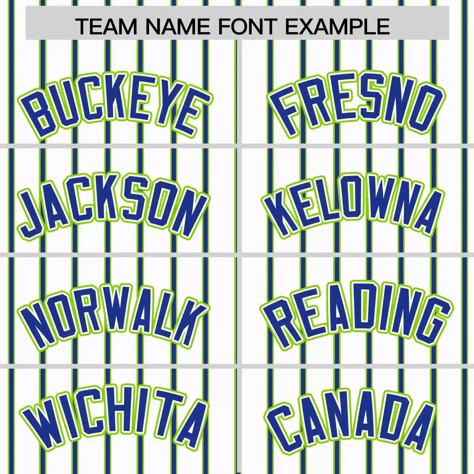 Custom White Neon Green-Royal Blue Pinstripe Pattern Design Performance T-Shirt