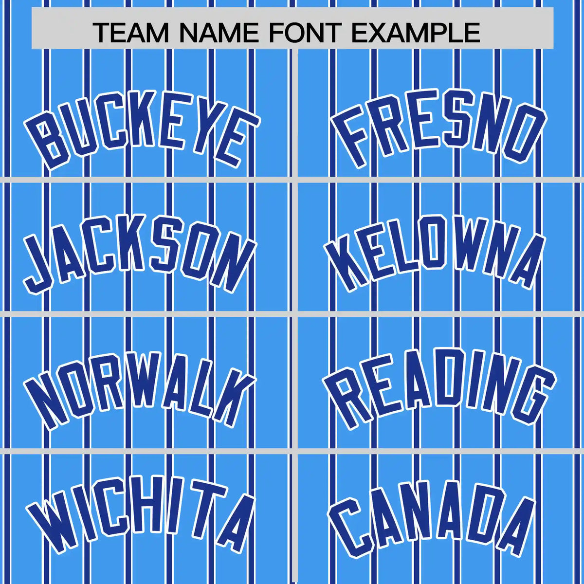 Custom Powder Blue White-Royal Blue Pinstripe Pattern Design Performance T-Shirt