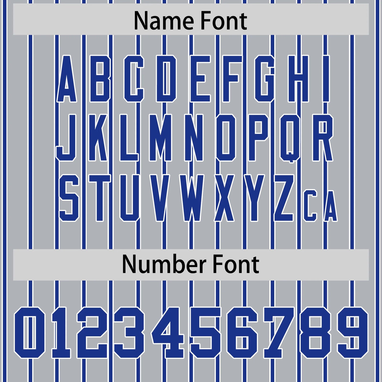 Custom Gray White-Royal Blue Pinstripe Pattern Design Performance T-Shirt