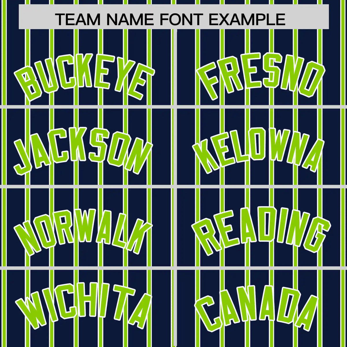 Custom Navy White-Neon Green Pinstripe Pattern Design Performance T-Shirt