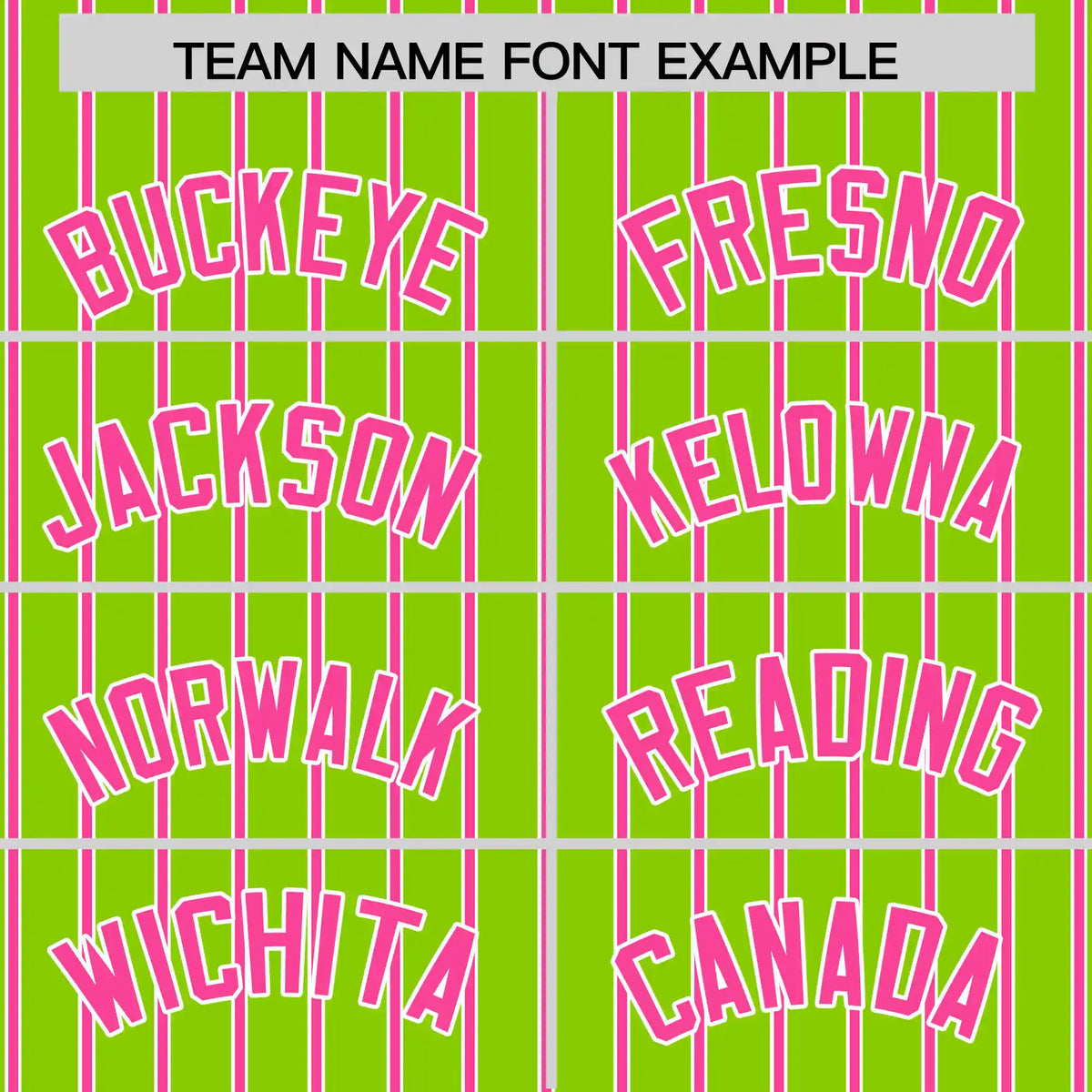 Custom Neon Green White-Pink Pinstripe Pattern Design Performance T-Shirt