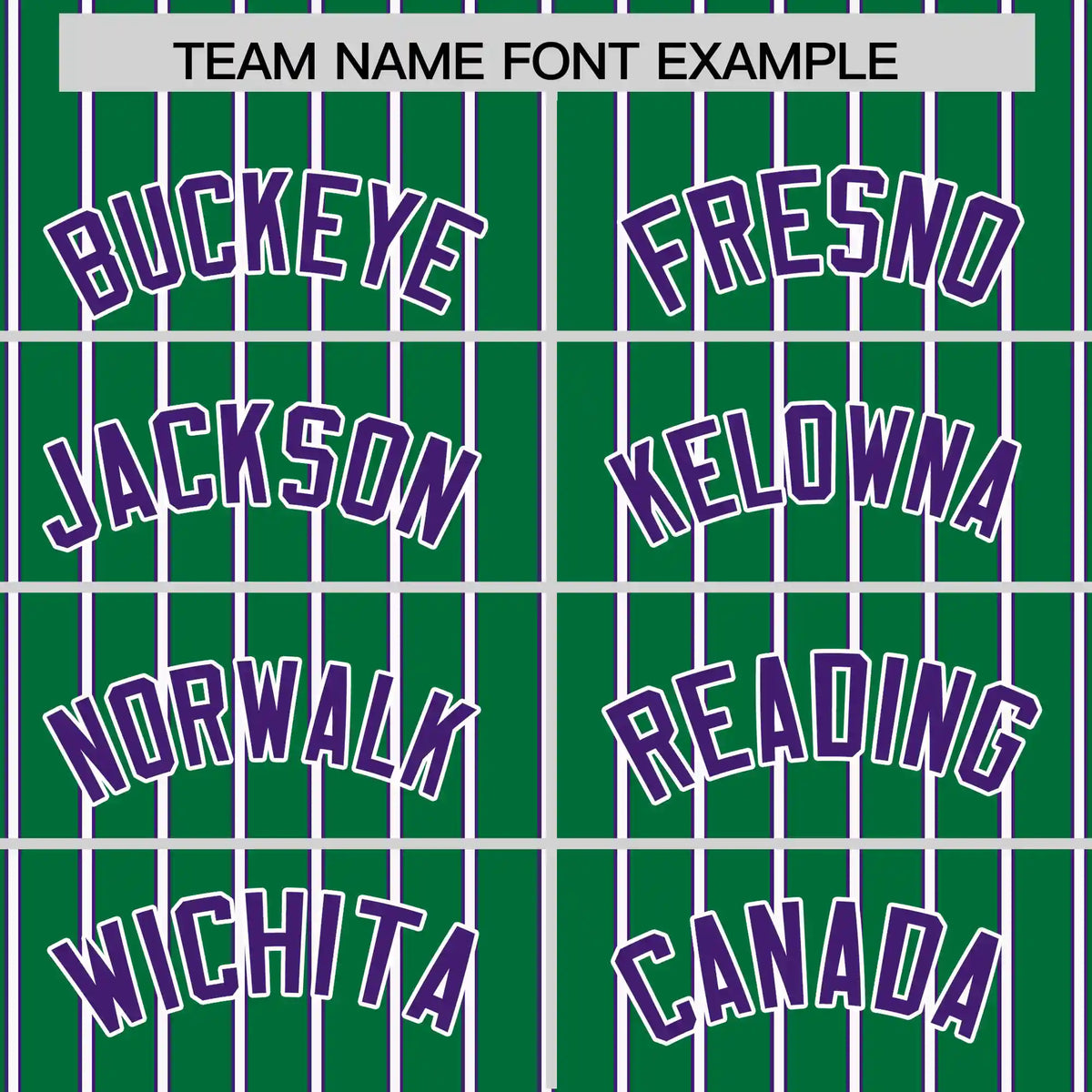 Custom Kelly Green White-Purple Pinstripe Pattern Design Performance T-Shirt