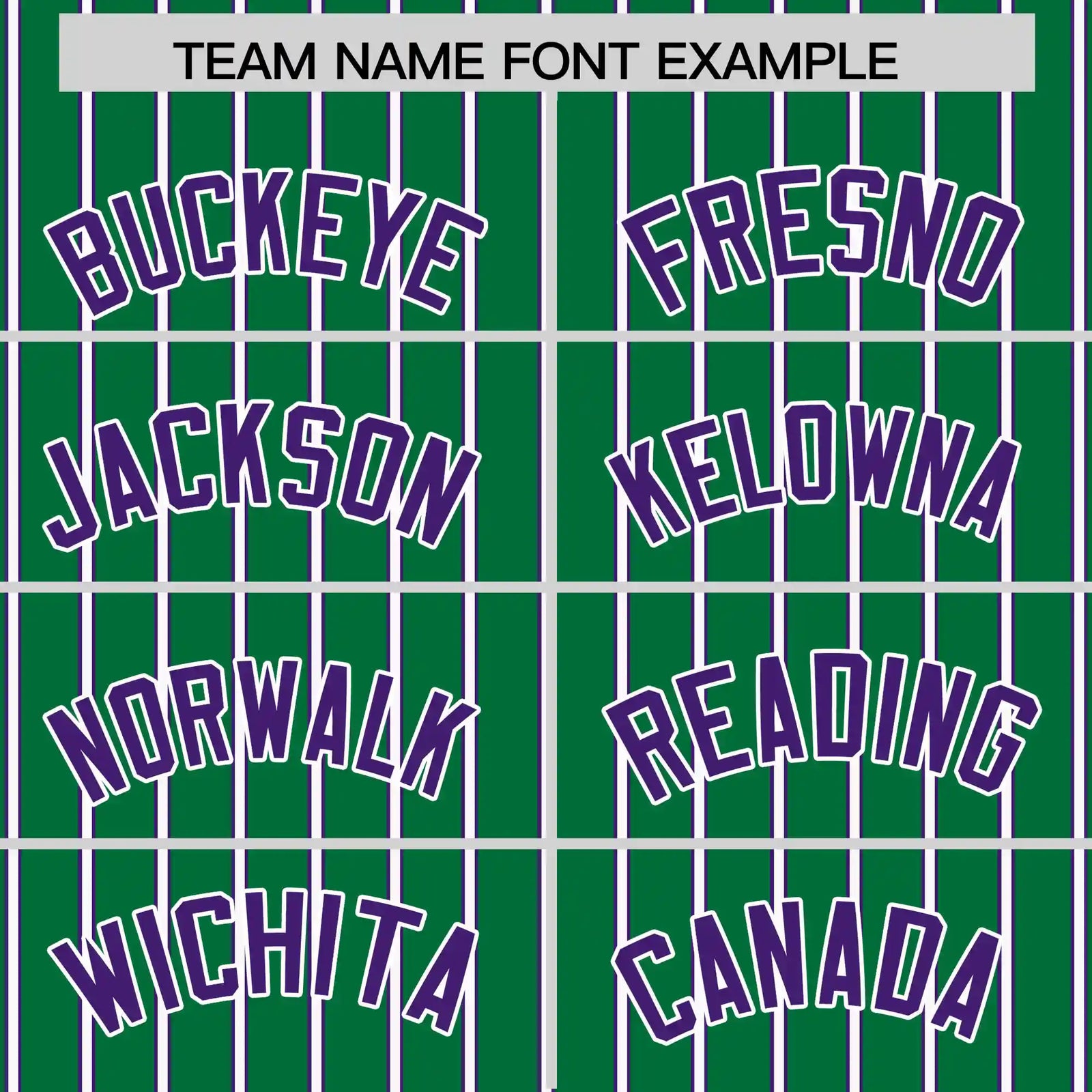 Custom Kelly Green White-Purple Pinstripe Pattern Design Performance T-Shirt