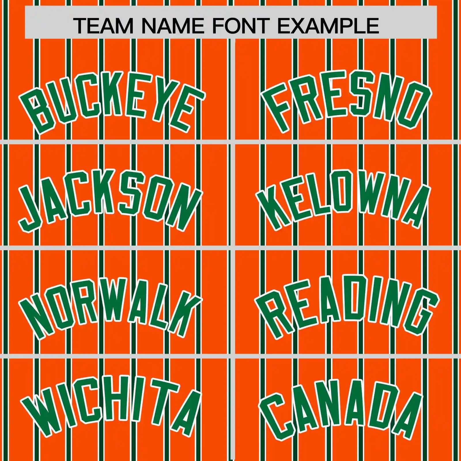Custom Orange White-Kelly Green Pinstripe Pattern Design Performance T-Shirt