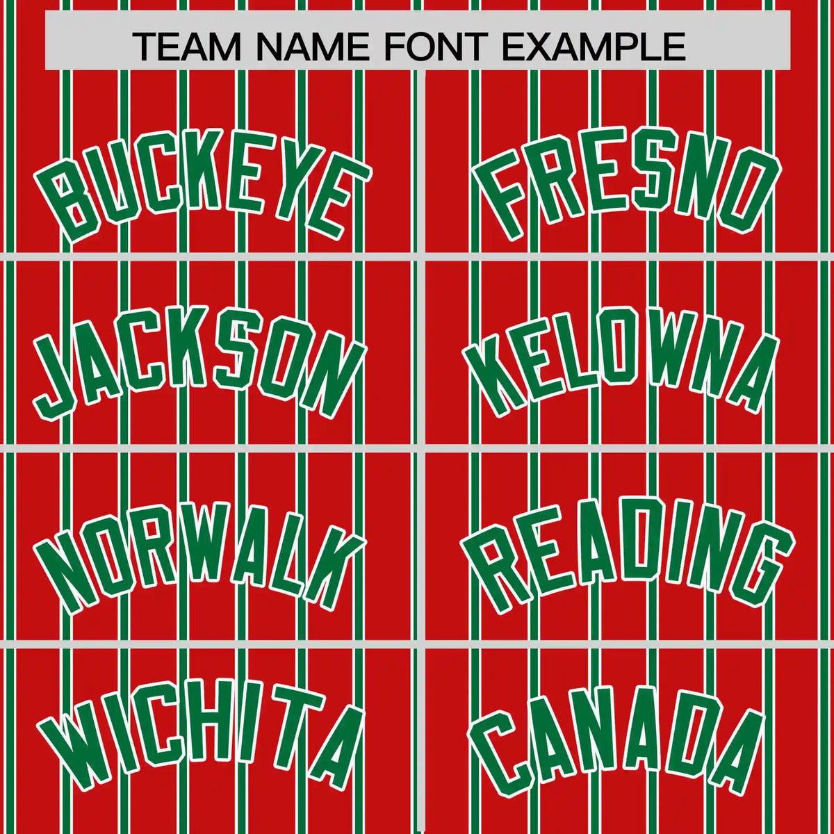 Custom Red White-Kelly Green Pinstripe Pattern Design Performance T-Shirt