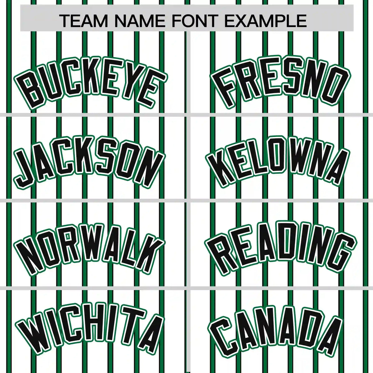 Custom White Black-Kelly Green Pinstripe Pattern Design Performance T-Shirt