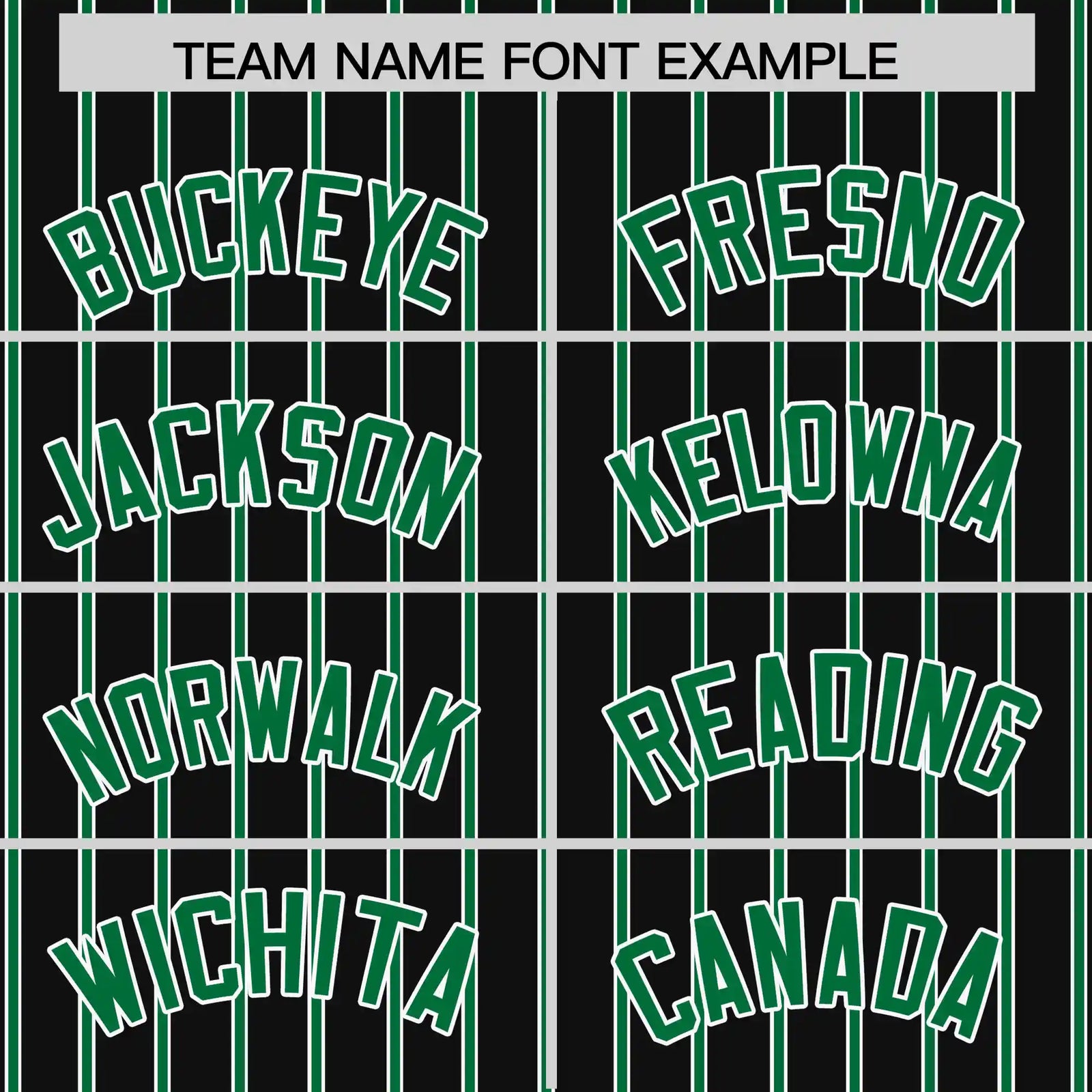 Custom Black White-Kelly Green Pinstripe Pattern Design Performance T-Shirt