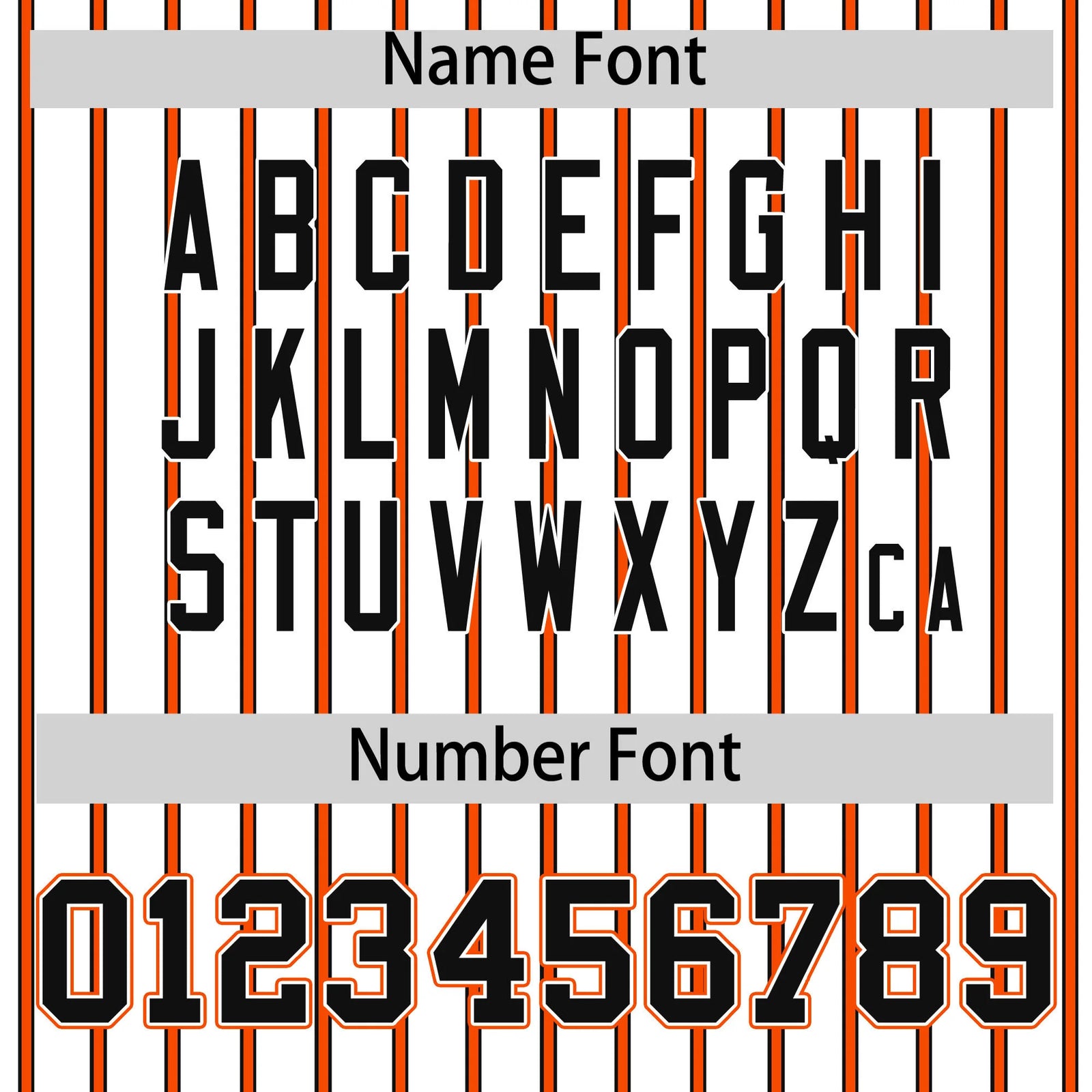 Custom White Black-Orange Pinstripe Pattern Design Performance T-Shirt