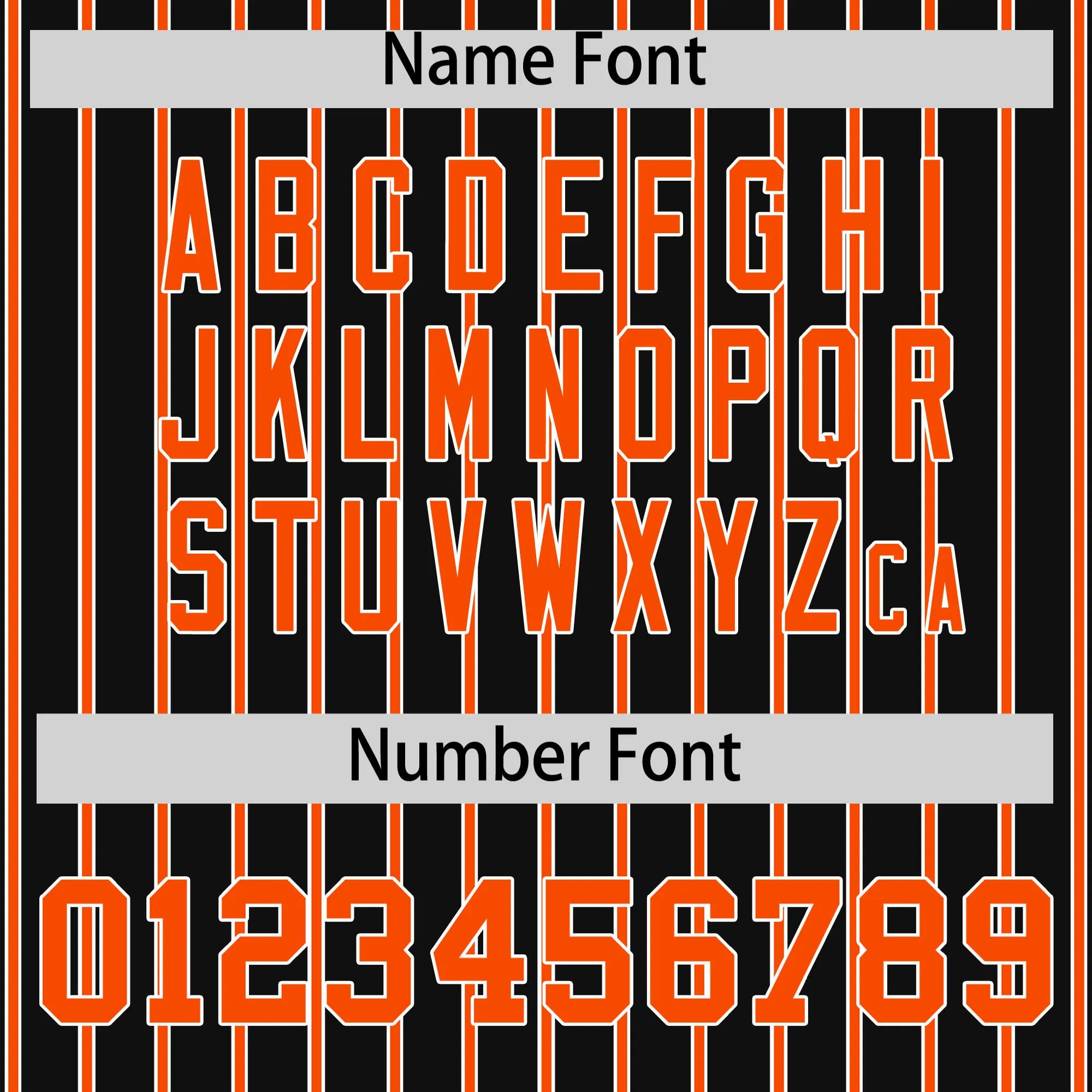 Custom Black White-Orange Pinstripe Pattern Design Performance T-Shirt