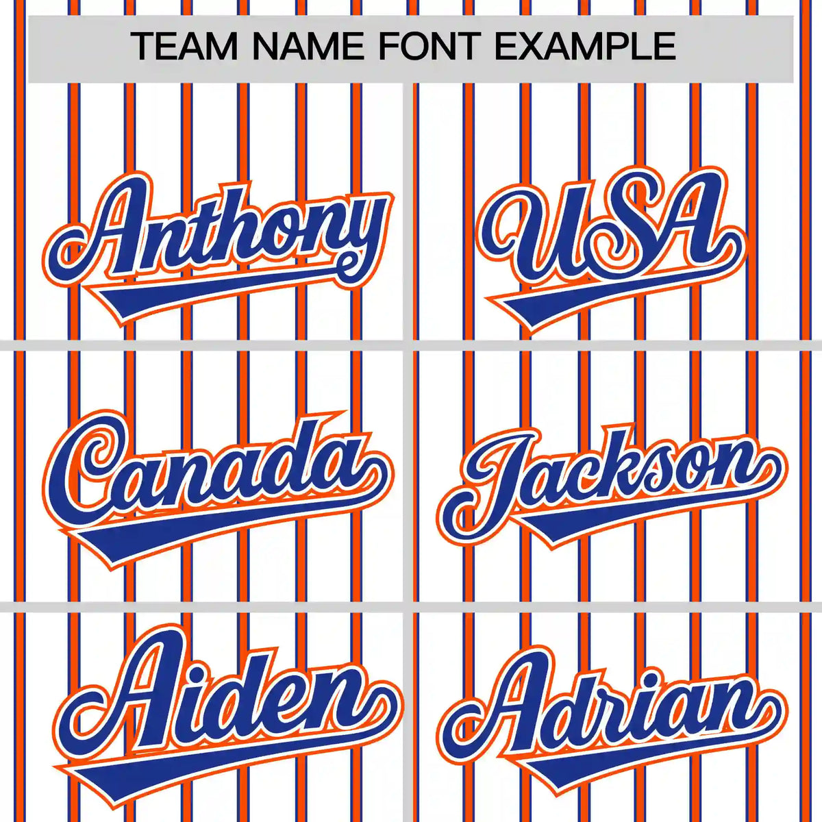 Custom White Royal Blue-Orange Pinstripe Pattern Design Performance T-Shirt